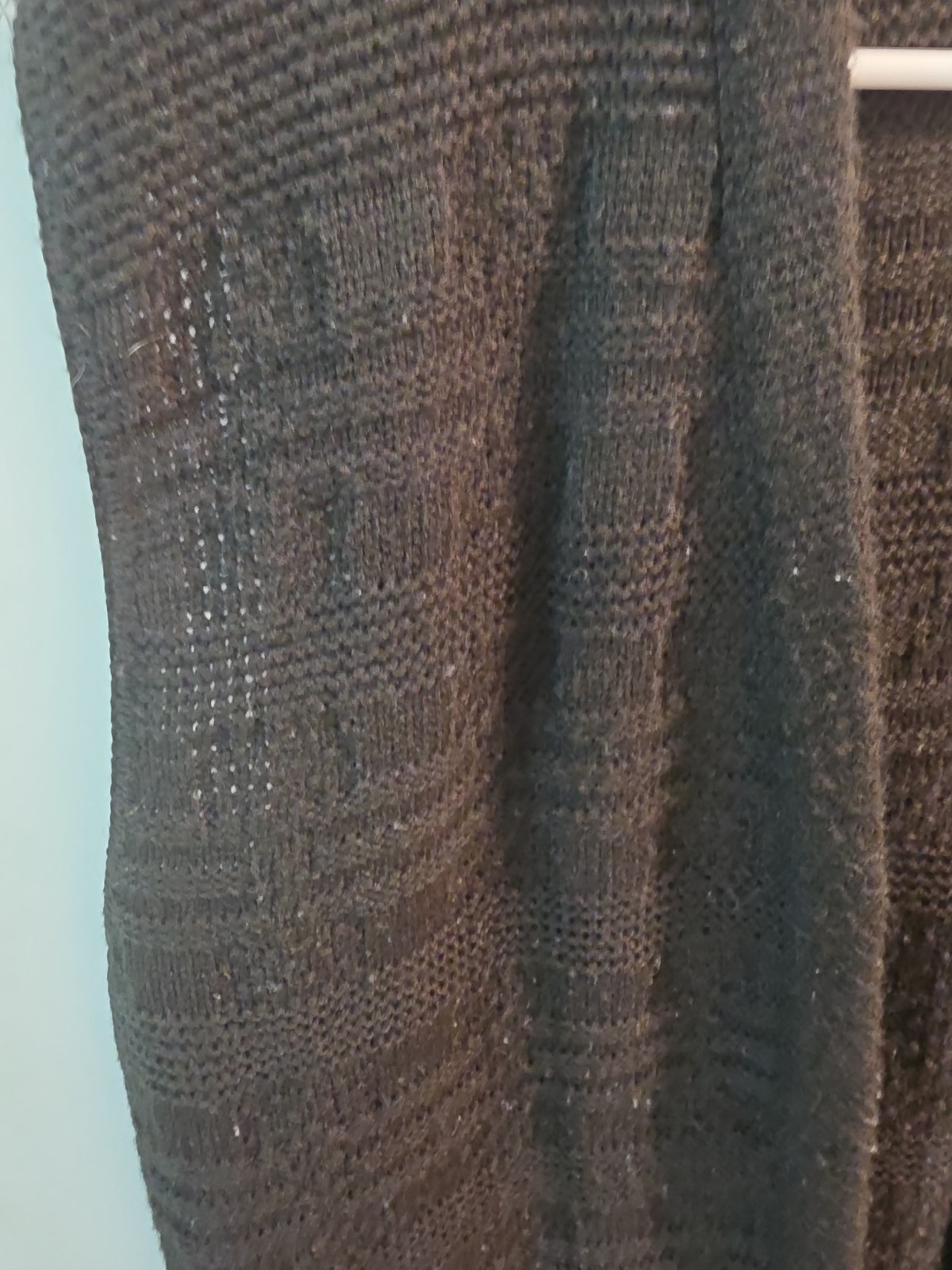 Vintage 60’s Milrank Womens Sweater Cardigan Vest USA Made Black Geometric