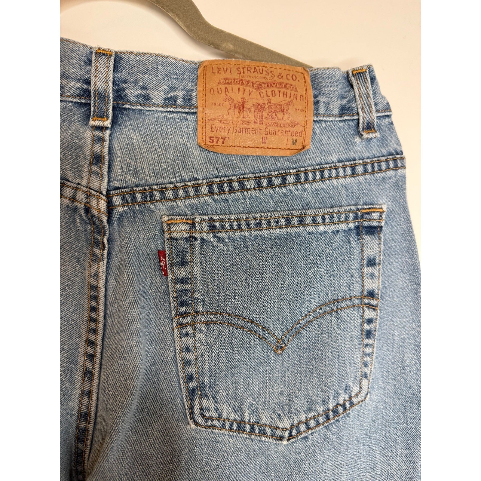 Vintage Levis 577 Lower Rise Loose Fit Jeans 12M Made In USA 2001 Y2K Denim