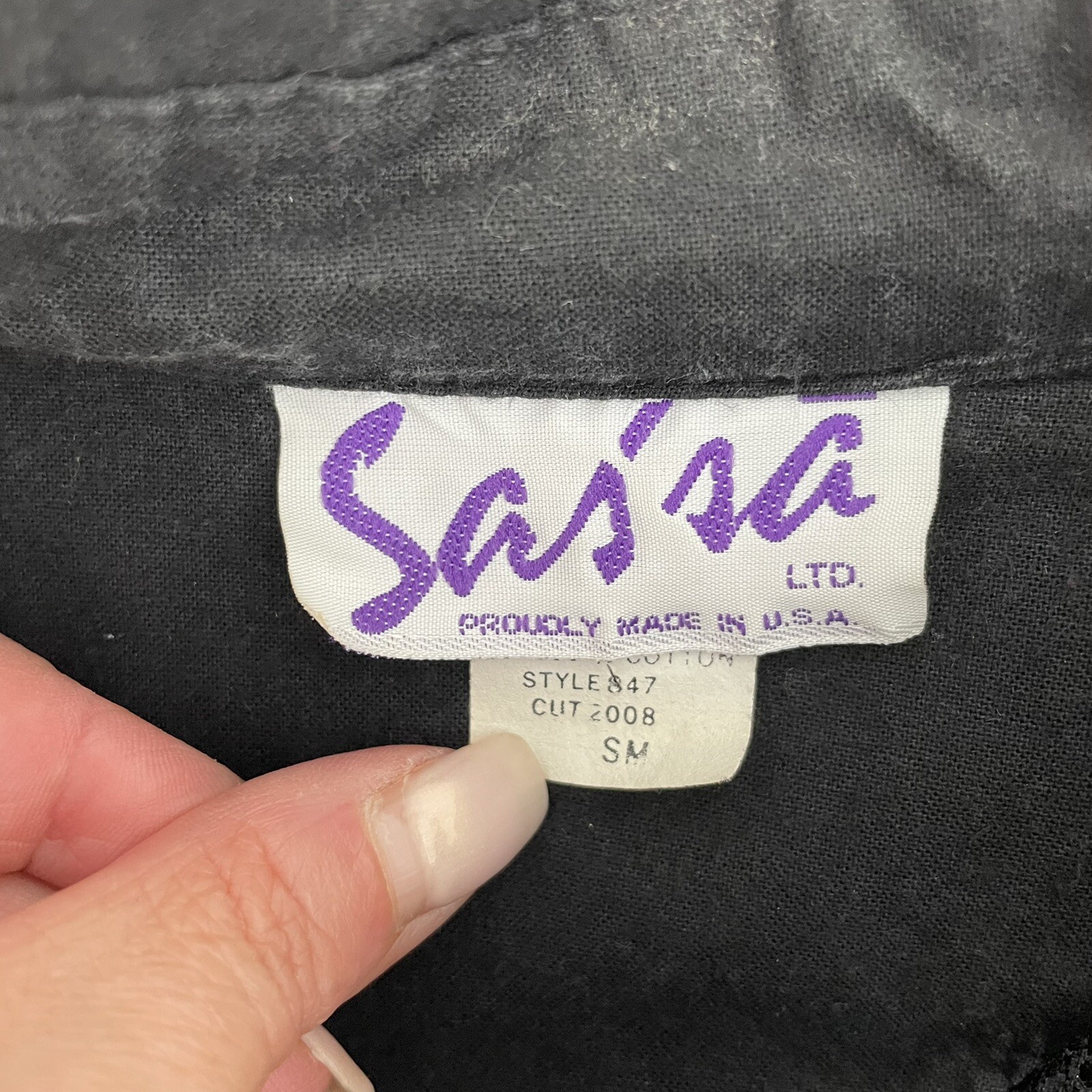 Vintage Sassa Rodeo Western Wear Button Down Shirt Women’s S/M Rockabilly Studs
