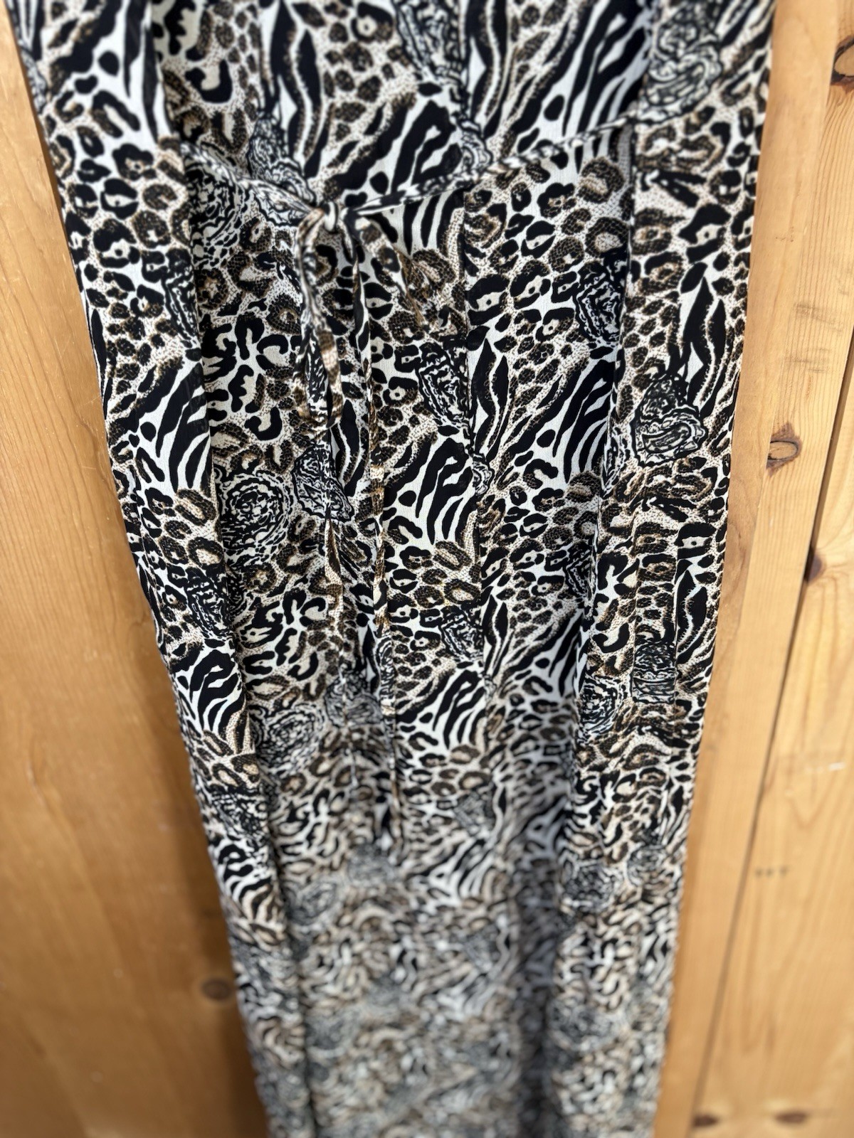 VTG CDC SLIP DRESS SLEEVELESS MAXI LEOPARD & Roses Women’s Sz 6 Y2K Slip Dress