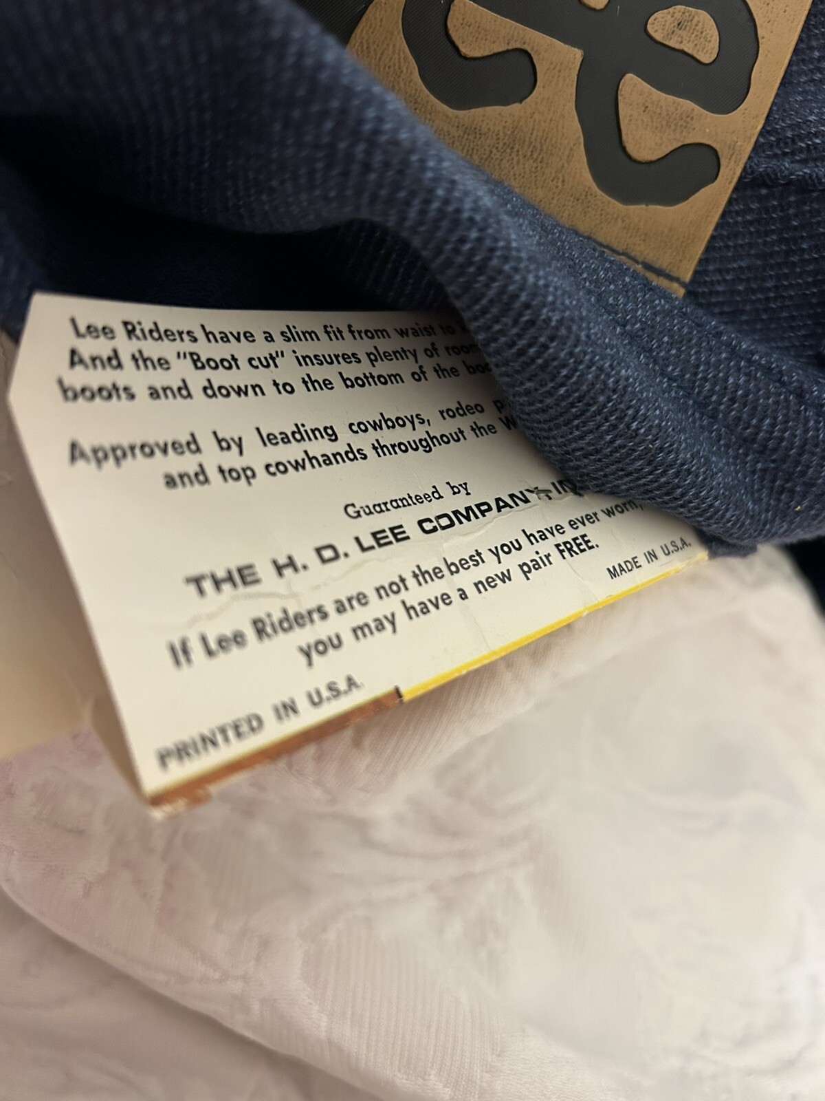 Vintage RARE LEE Riders Boot Cut Denim Blue Jeans Deadstock Women 27” NOS Unisex