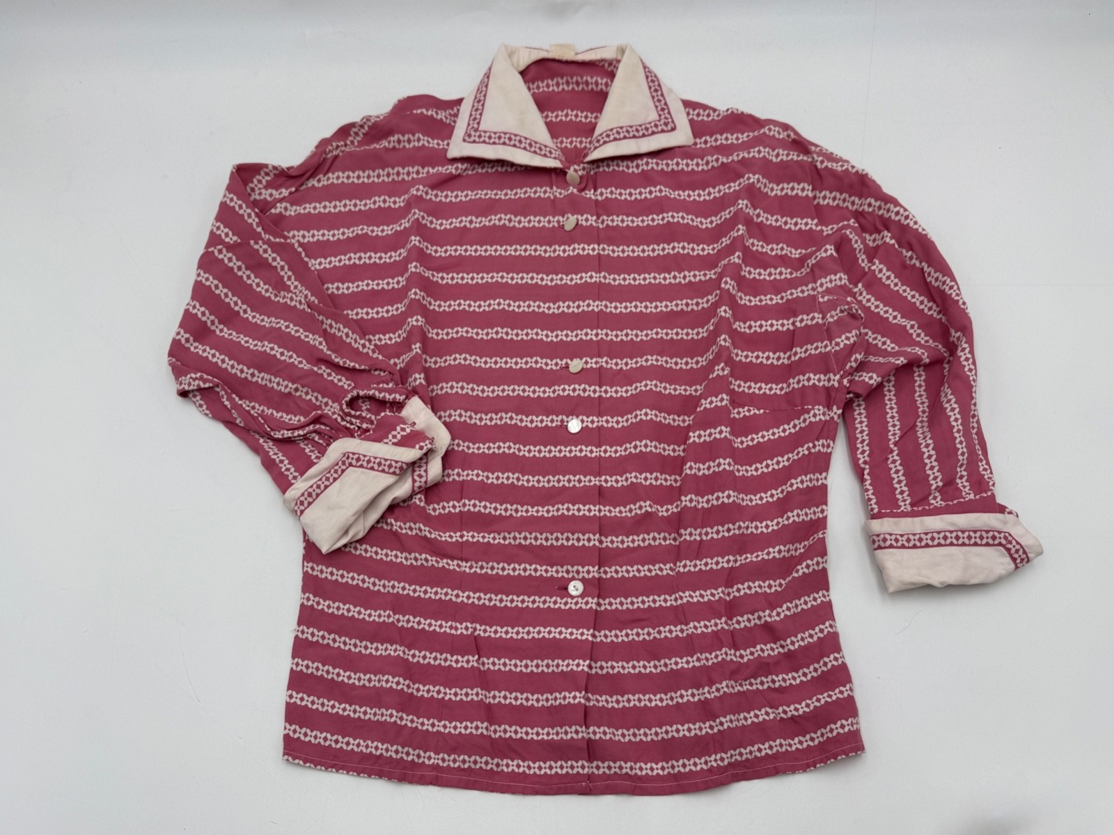 Vintage 40s/50s Womens Pleated Front/Back Top Ge-Ha Modell 40 Germany
