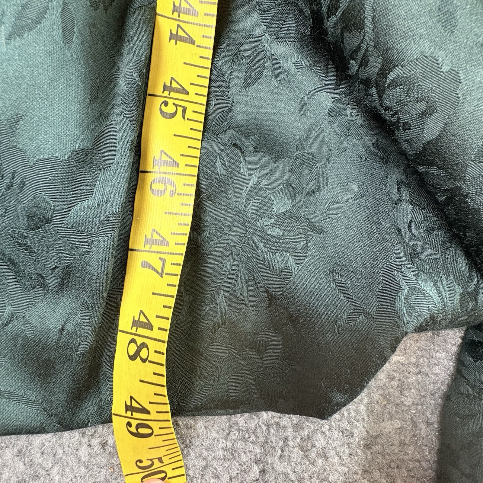 Vintage 80s Miss Dorby Dress Women’s 14 Green Jacquard Cottagecore Regency Fairy