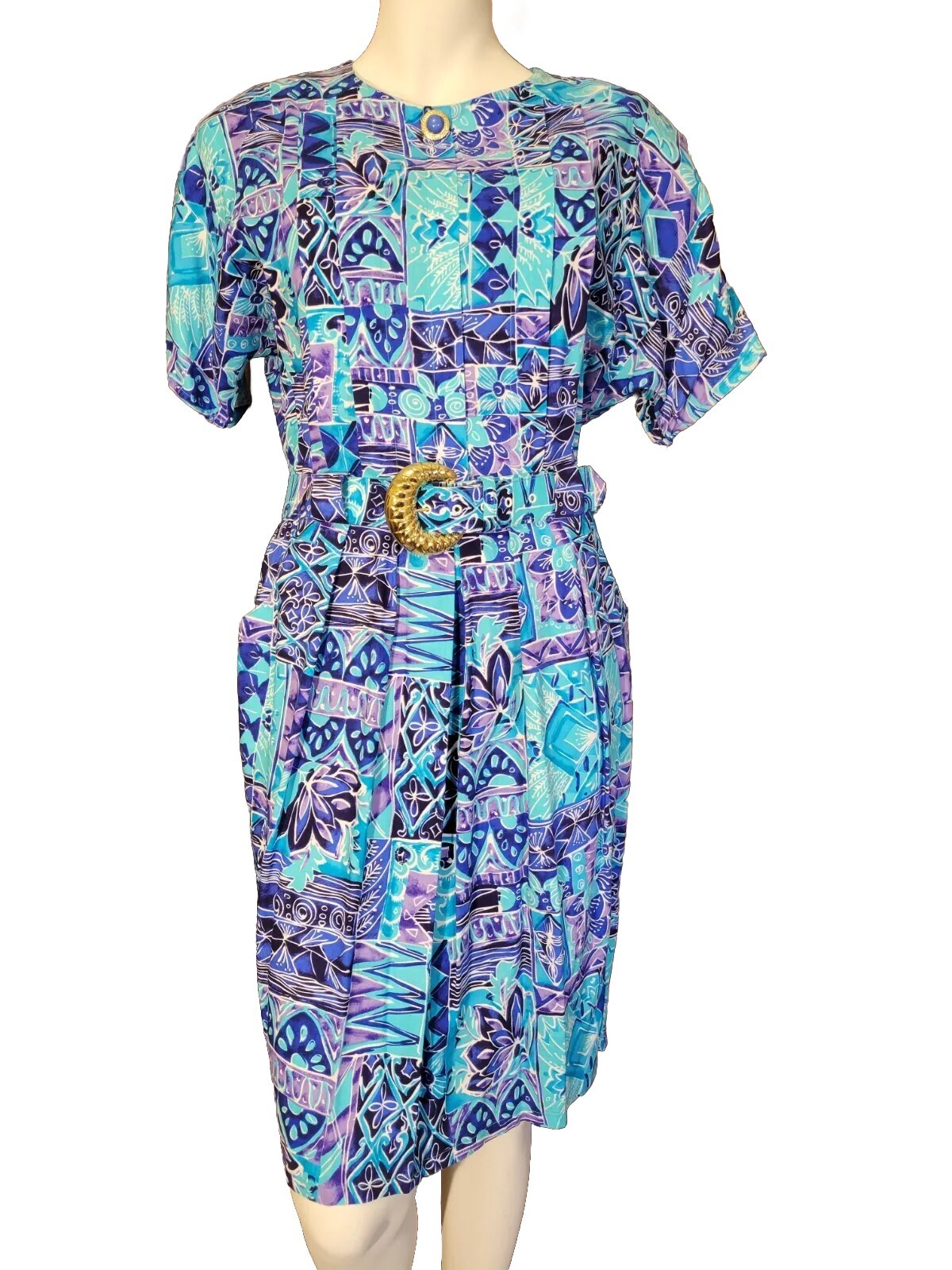 Vintage Worthington Petites Belted Dress With Pockets. NWT 12P