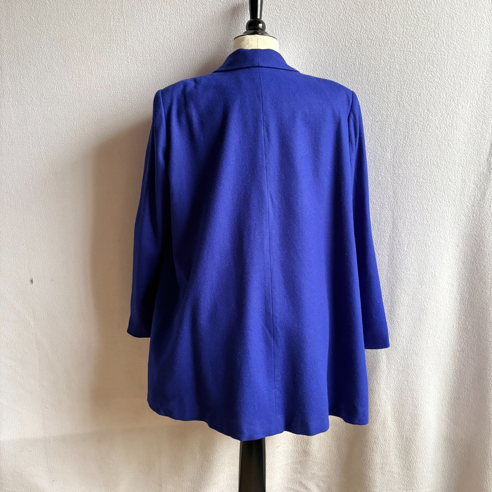 Vintage 1980s Saville II Blue Wool Swing Coat 16W