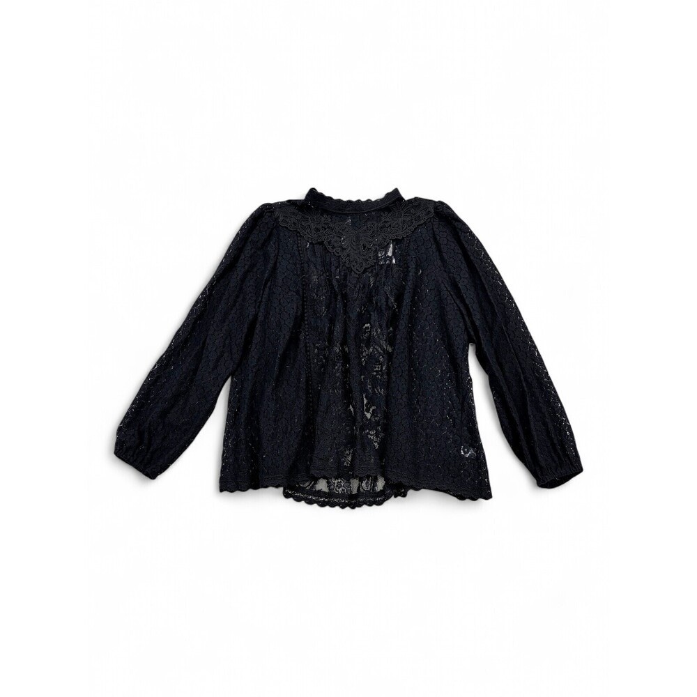 Torrid Plus Size 18 Black Lace Victorian-Inspired Blouse
