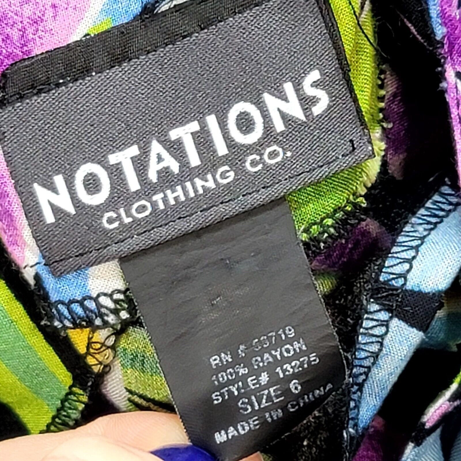 Notations Tropical Floral Rayon Halter Maxi Dress Y2K Resort Tiki Size 6