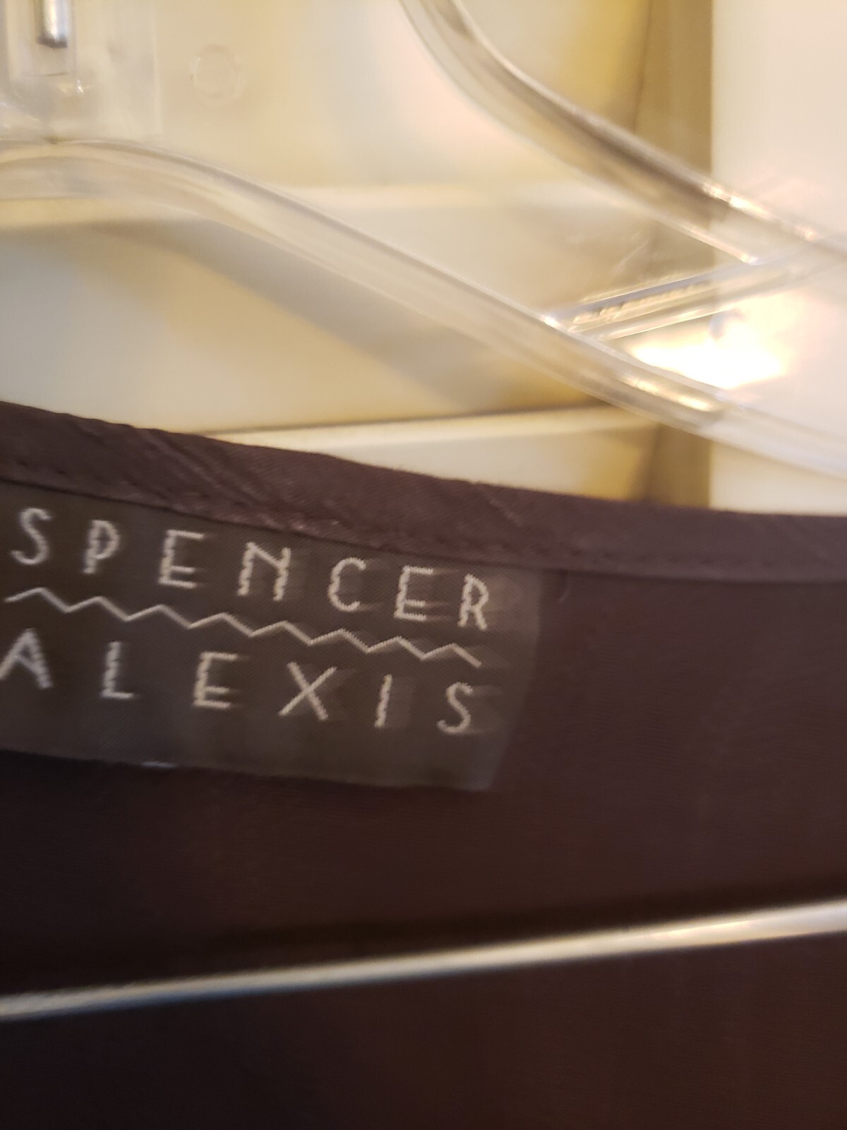 VTG Spencer Alexis Chocolate Brown Patchwork L/S Top Sz 2X Art Lagenlook Boho