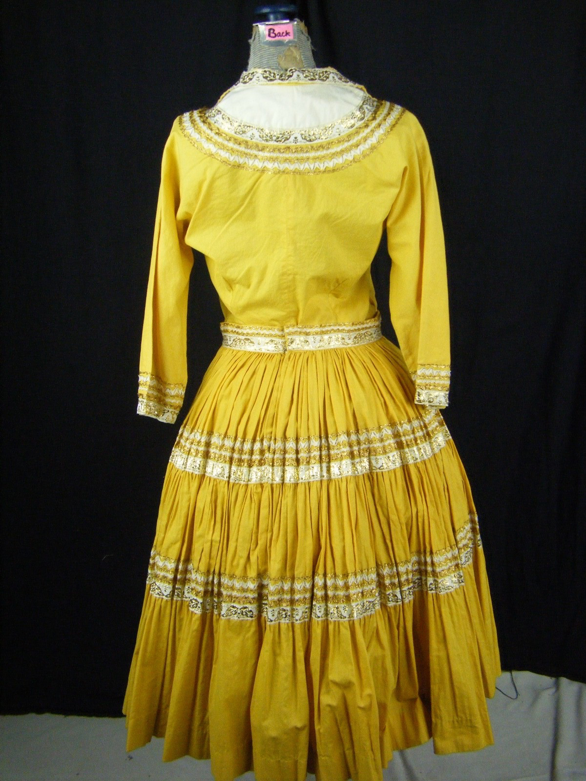 DESERT FLOWER ORGS Vtg 60s Southwestern Patio Top & Skirt-Bust 36/Waist 27