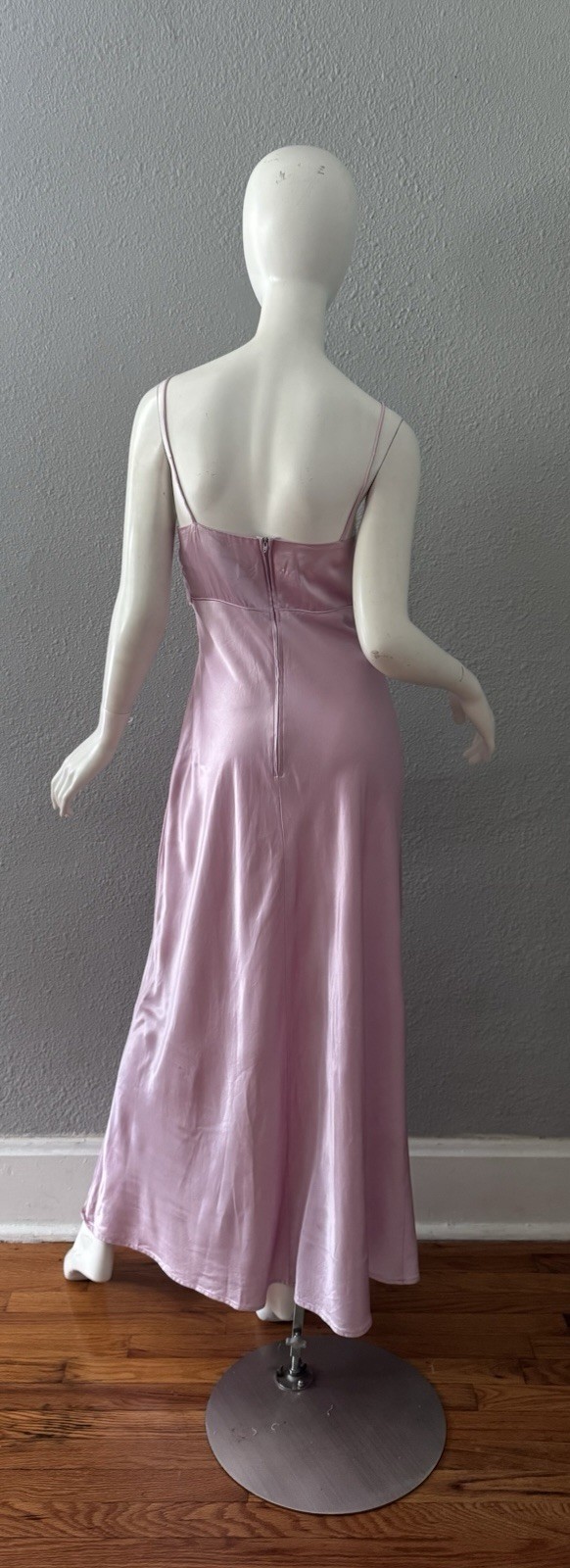 Vintage 90s De Laru Satin Slip Long Maxi Formal Prom Dress L