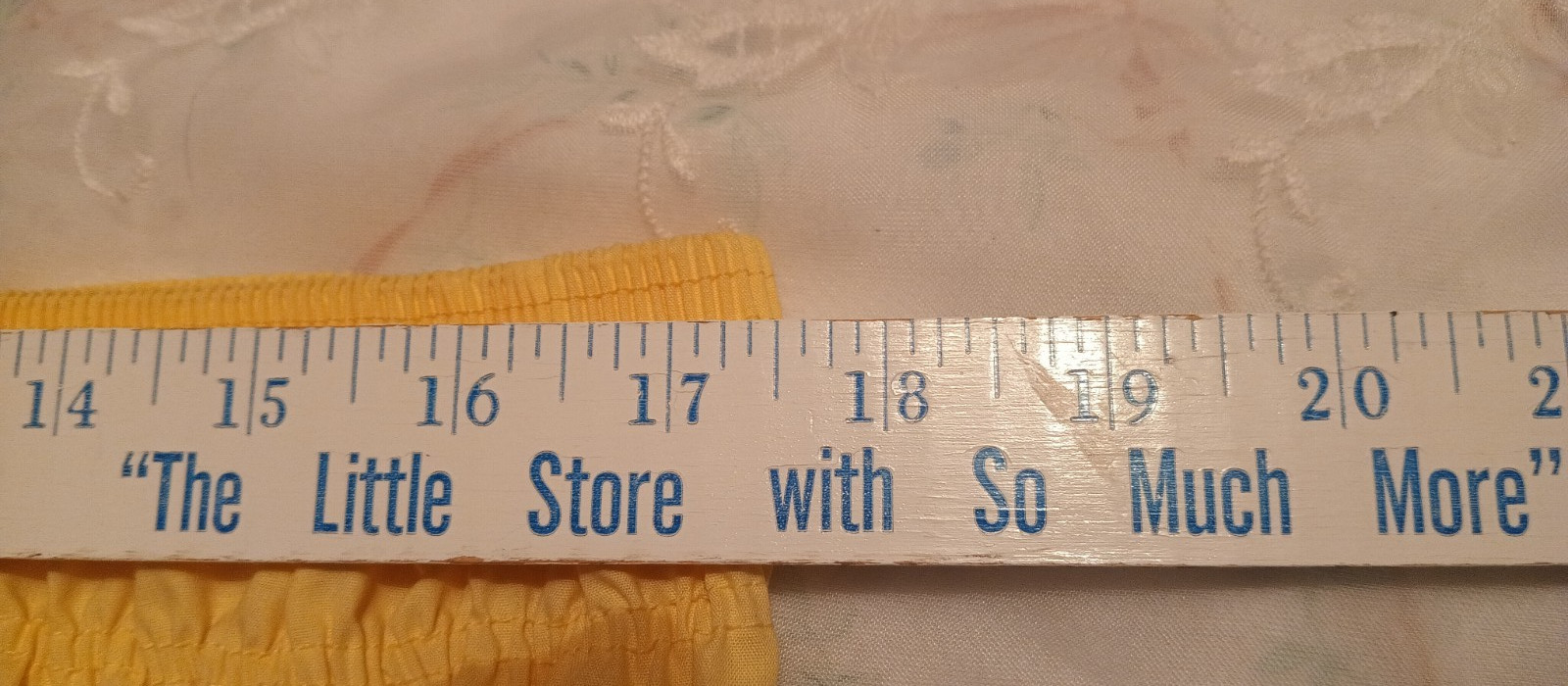 MALCO MODES VINTAGE RUMBA PANT sz S 6-7 YELLOW POLY COTTON LACE ALL AROUND#1C-23