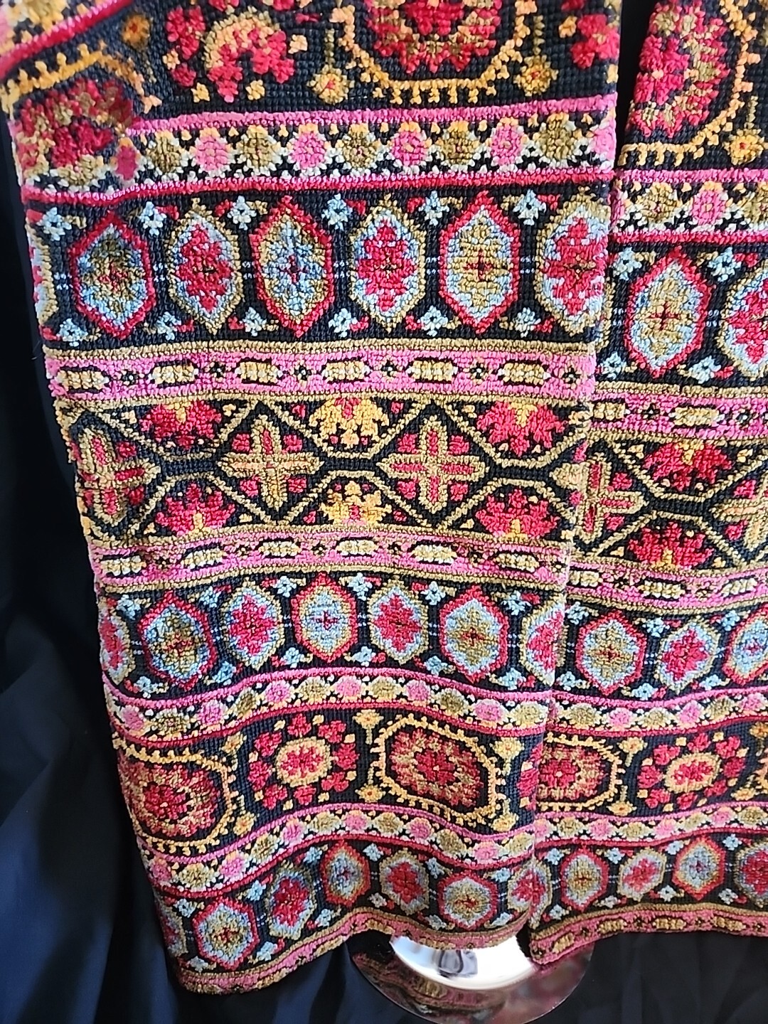 VTG Aladdin 70’s Carpet/Needlepoint/Tapestry Vest, Multicolor, Size M-L