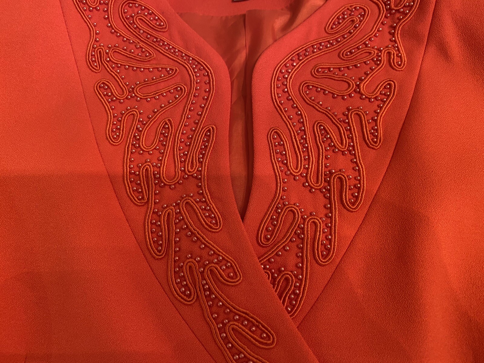 Vintage 80’s NWT Size 16 John Meyer of Norwich Salmon Blazer Jacket Beaded $169