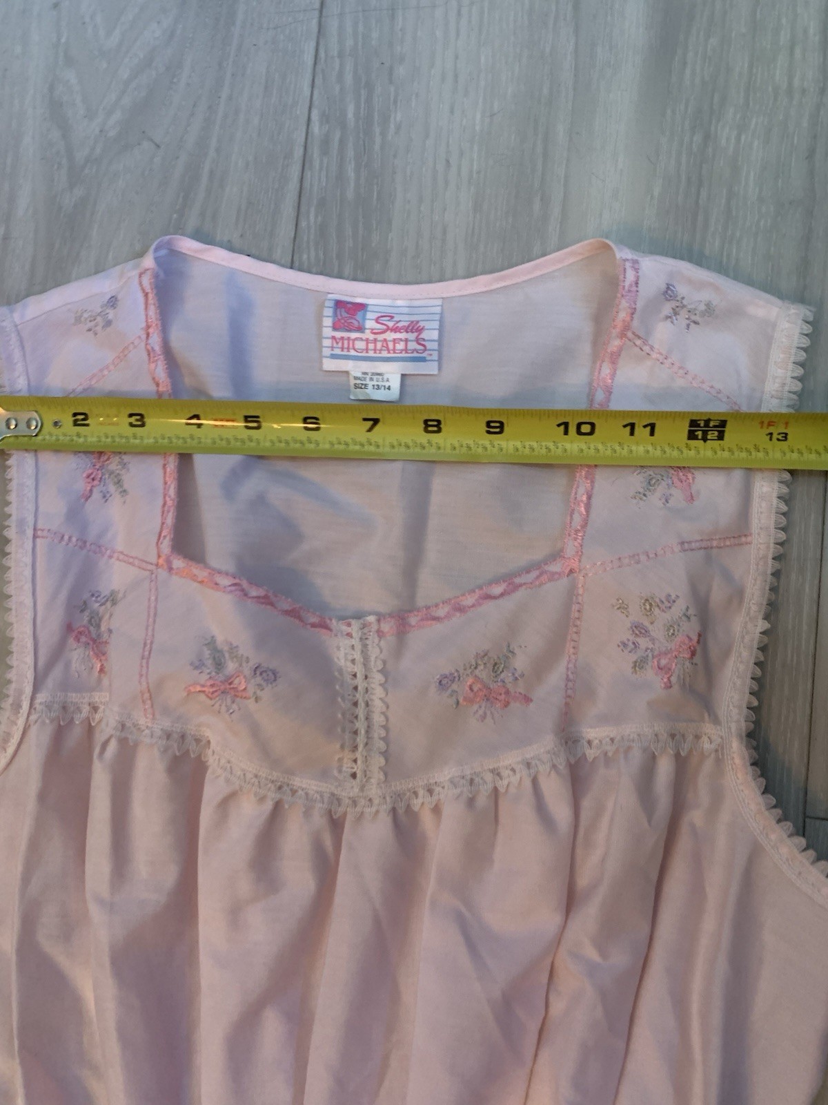 Vintage Shelly Michaels Embroidered Sundress Junior Size 13/14 (Fits like XS)