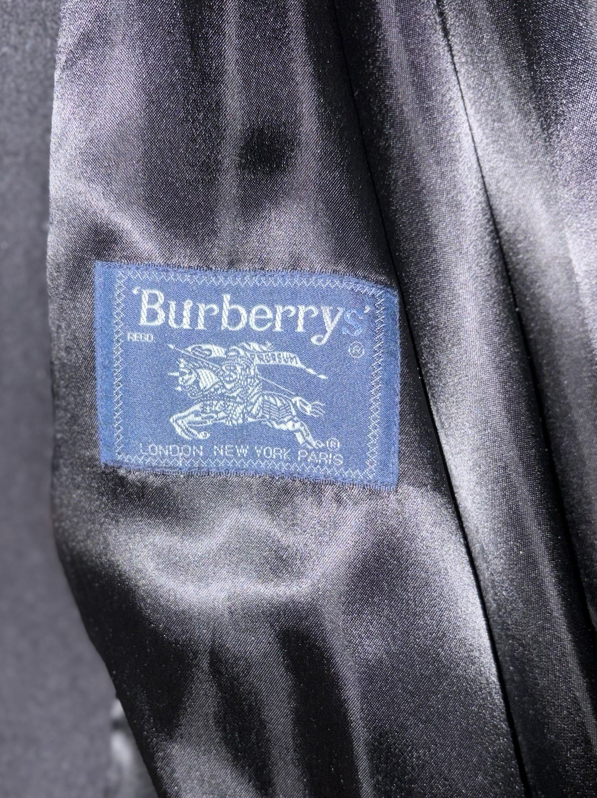 Woman’s Vintage Burberry Black Wool And Cashmere Blend Winter Coat