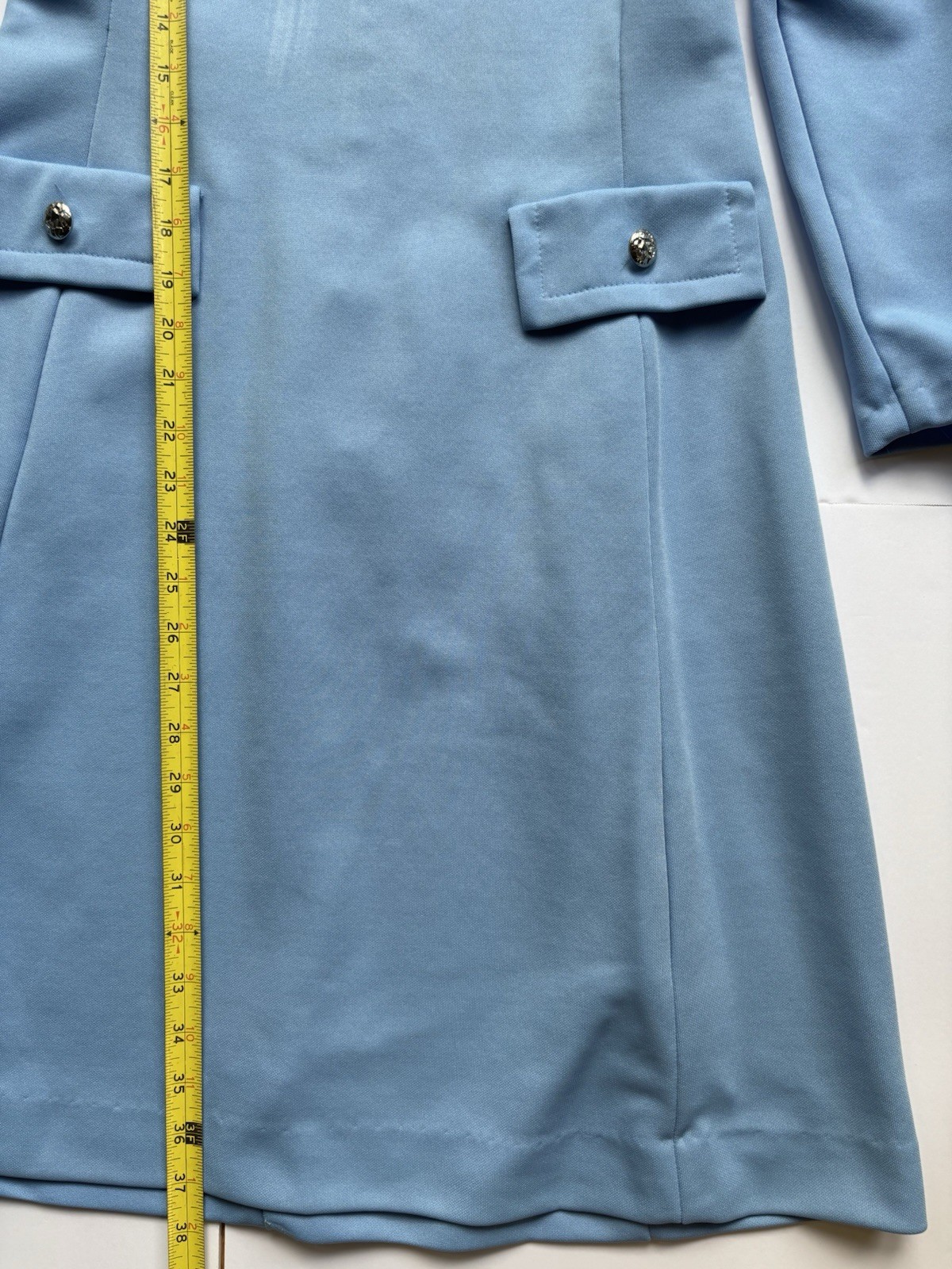 Vintage Powder Blue Long Sleeve Secretary Size 12 Unbranded Grandma