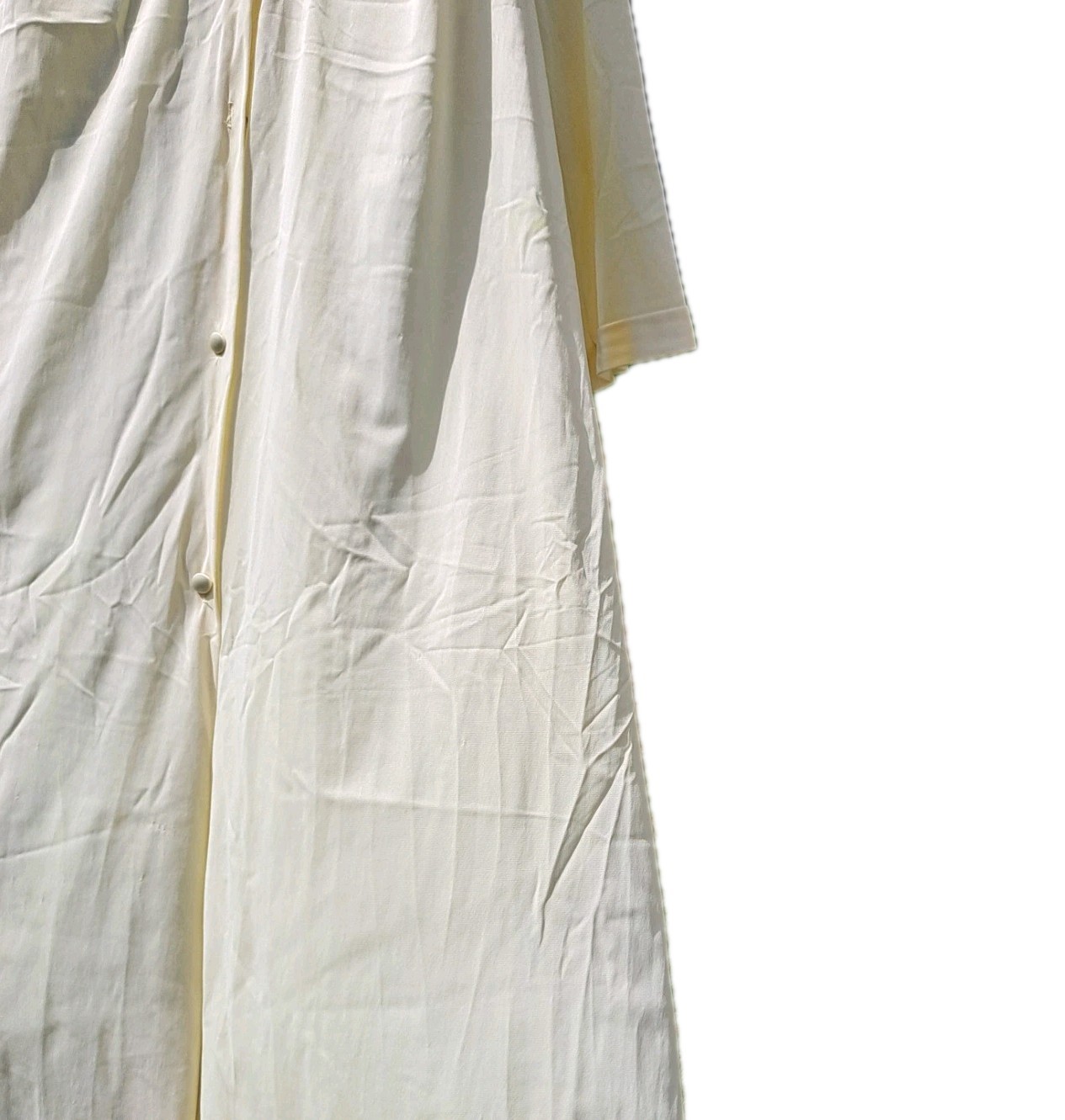 VTG?Vanity Fair Robe Housecoat Robe S Satin Yellow USA Granny Core Housewife