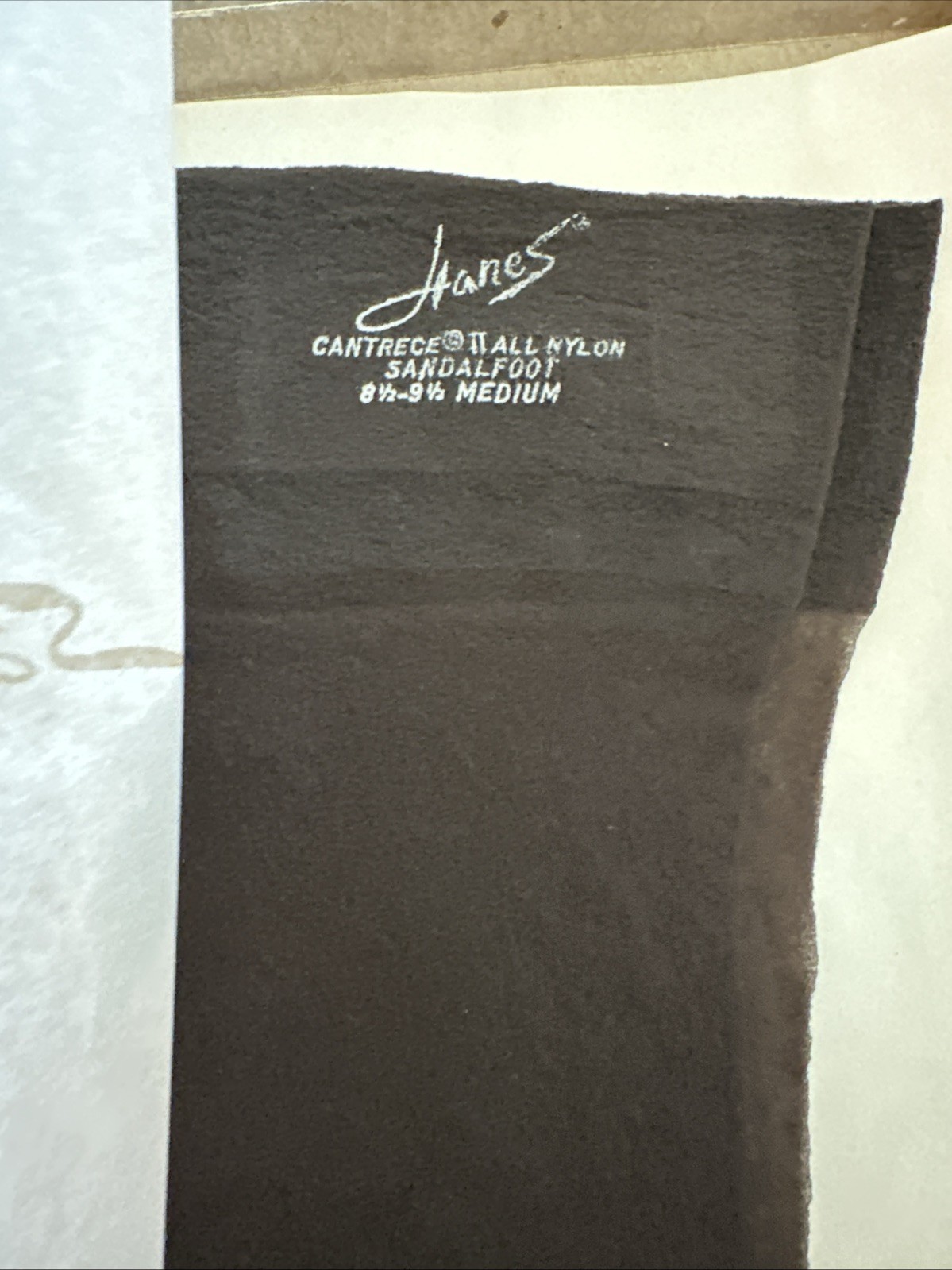 Vintage Hanes Cantrece II 220 M-3 Barely Black 8 1/2-9 1/2 Med 1 Pair In Box
