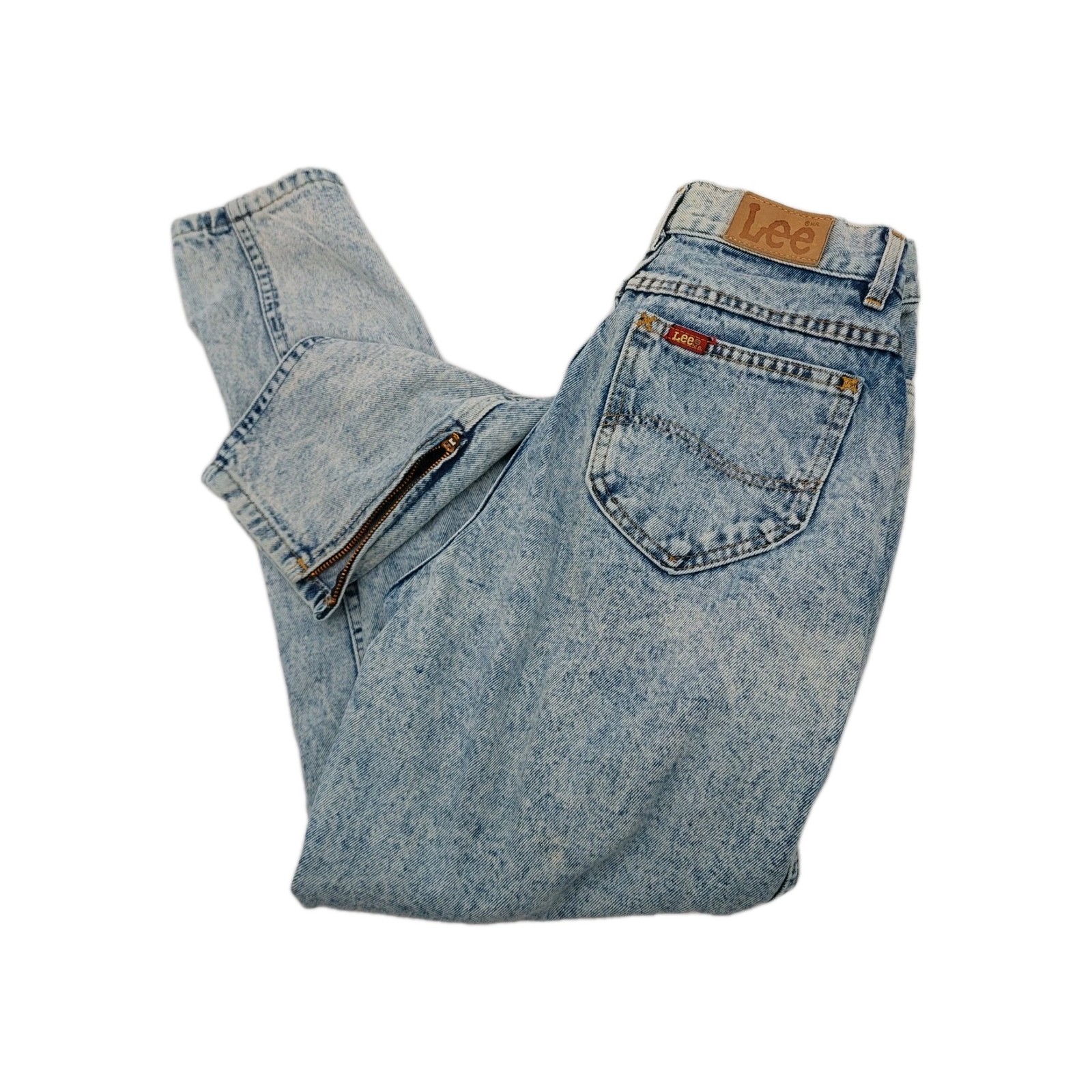 Lee Womens Acid Wash Jeans Size 10 Medium High Waist Denim Vintage Y2K