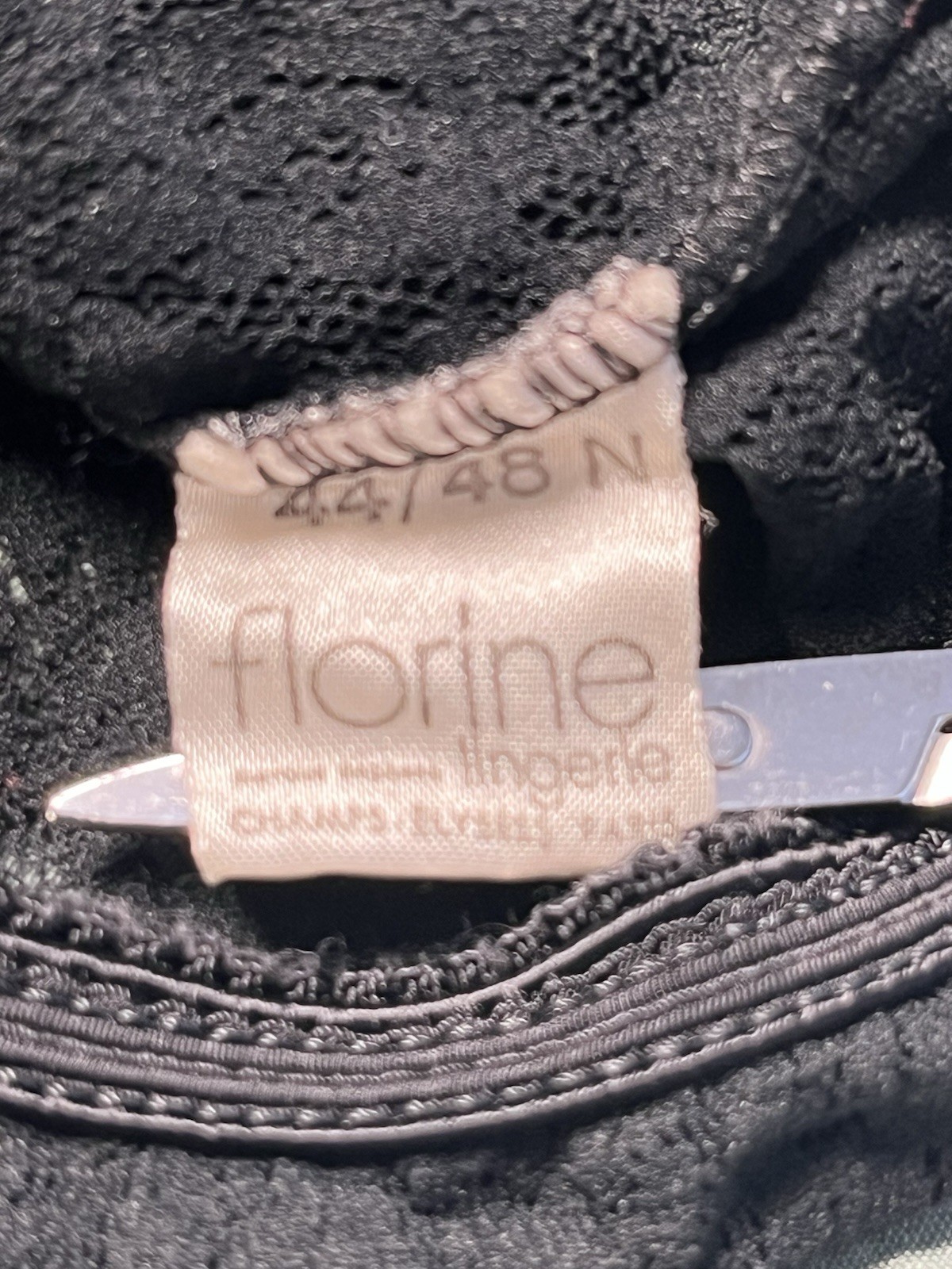 Vintage Florine Paris Lingerie White Lace High Waist Stretch Panty 44/48 L NWOT