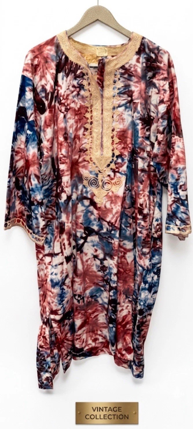 Vintage One Of Kind Handmade Embroidered Kaftan Set OS