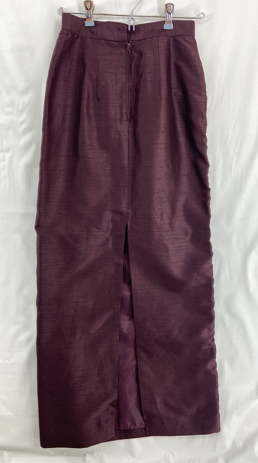 Vintage 2 Piece Top & Skirt XS Women’s Purple Plum Tafetta Rhinestone Sleeveless