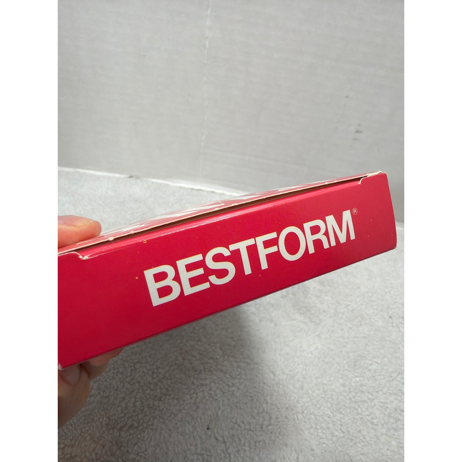 NOS VTG 80s Bestform Cross-Over Bra 36B White Silver Saver Fiberfill P6806