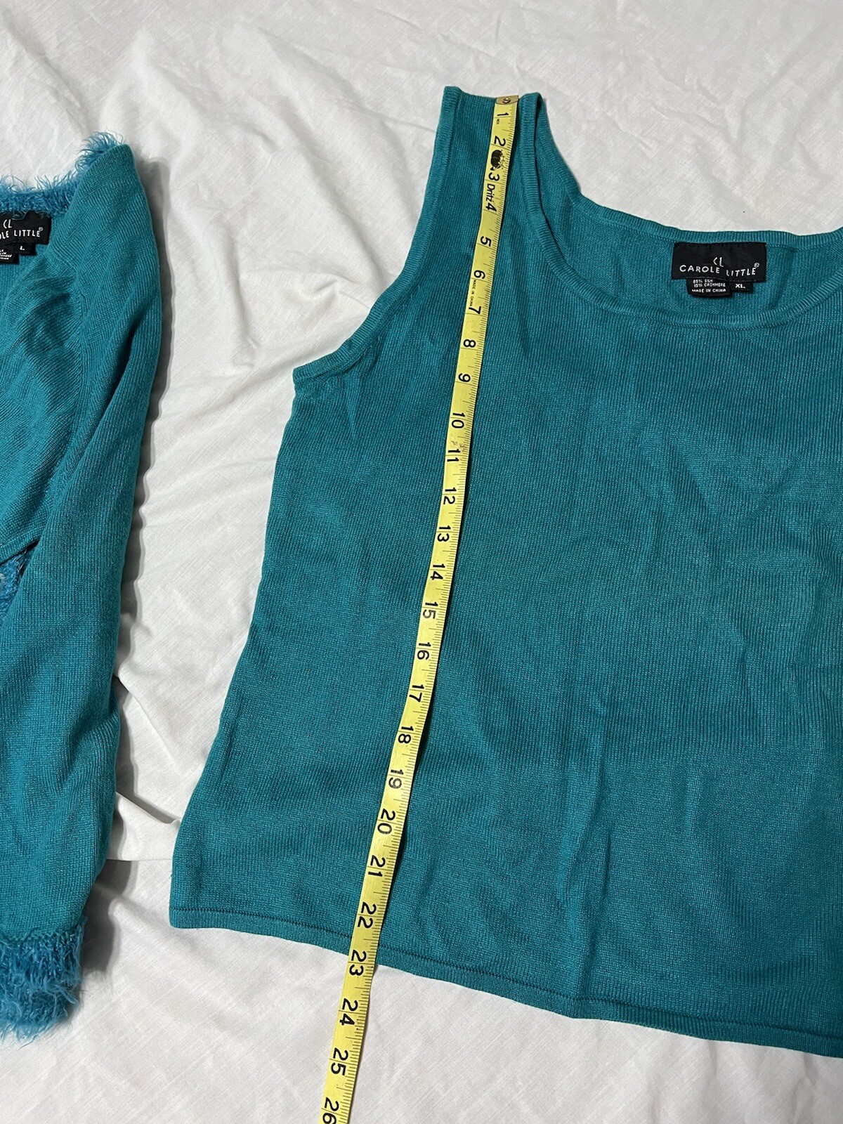 Vintage Carole Little Silk/Nylon/Cashmere Top and Sweater Womens sz L