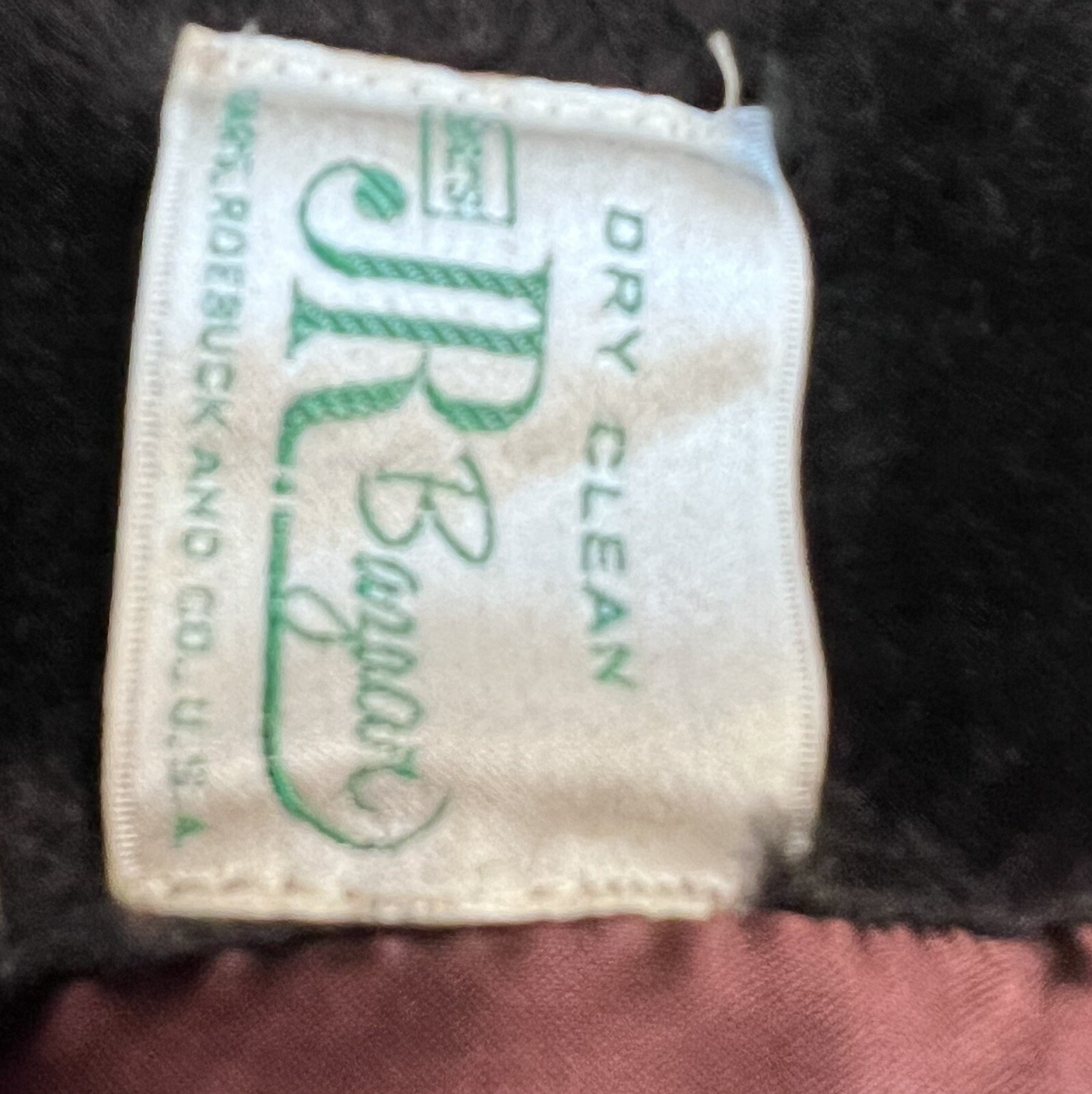 Vtg JR Bazaar Sears Dark Brown Faux Fur Mid-Length Lined Winter Coat Size 7