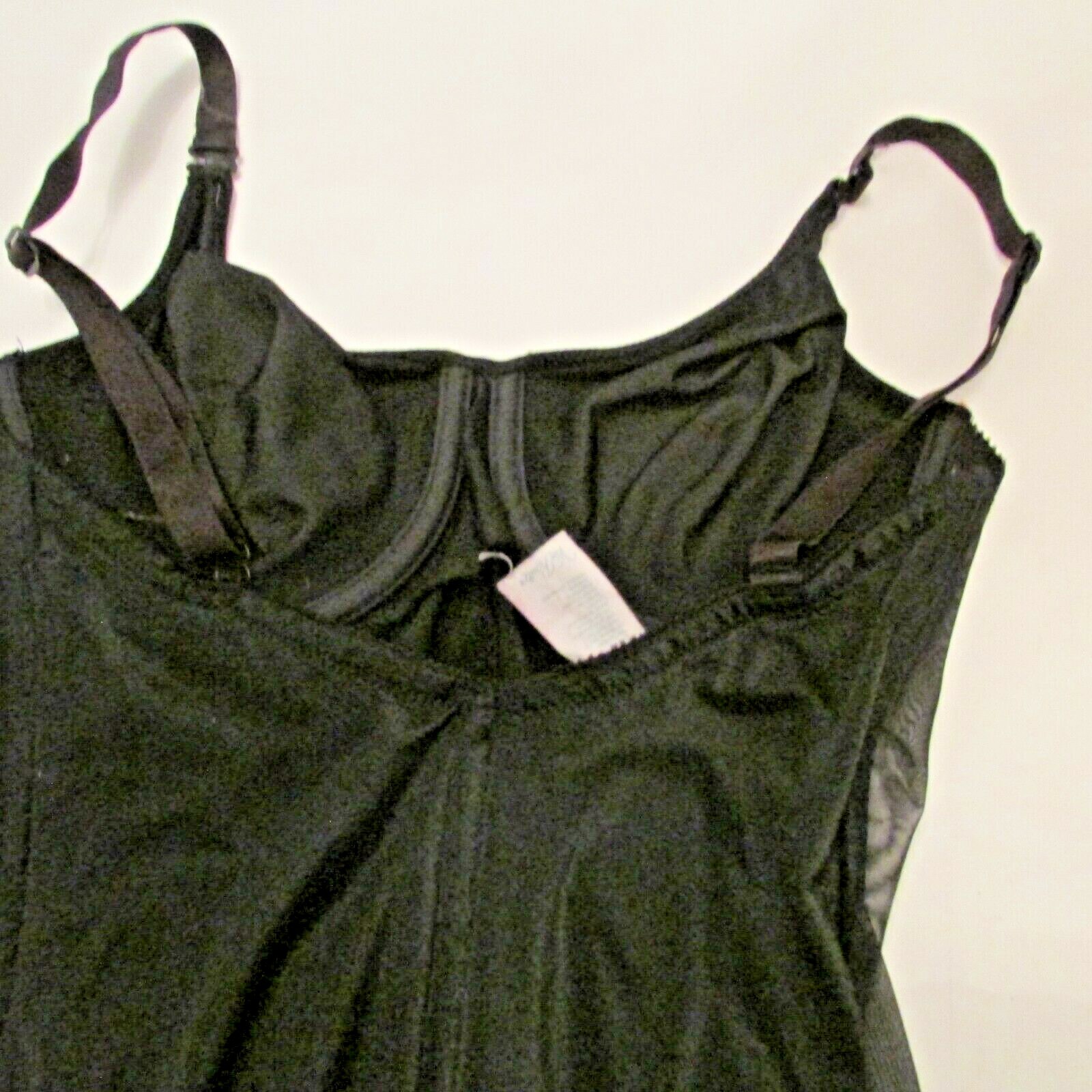 Van Raalte 31345 Body Shaper Briefer Girdle All in One Bodysuit 36C Satin Sheer