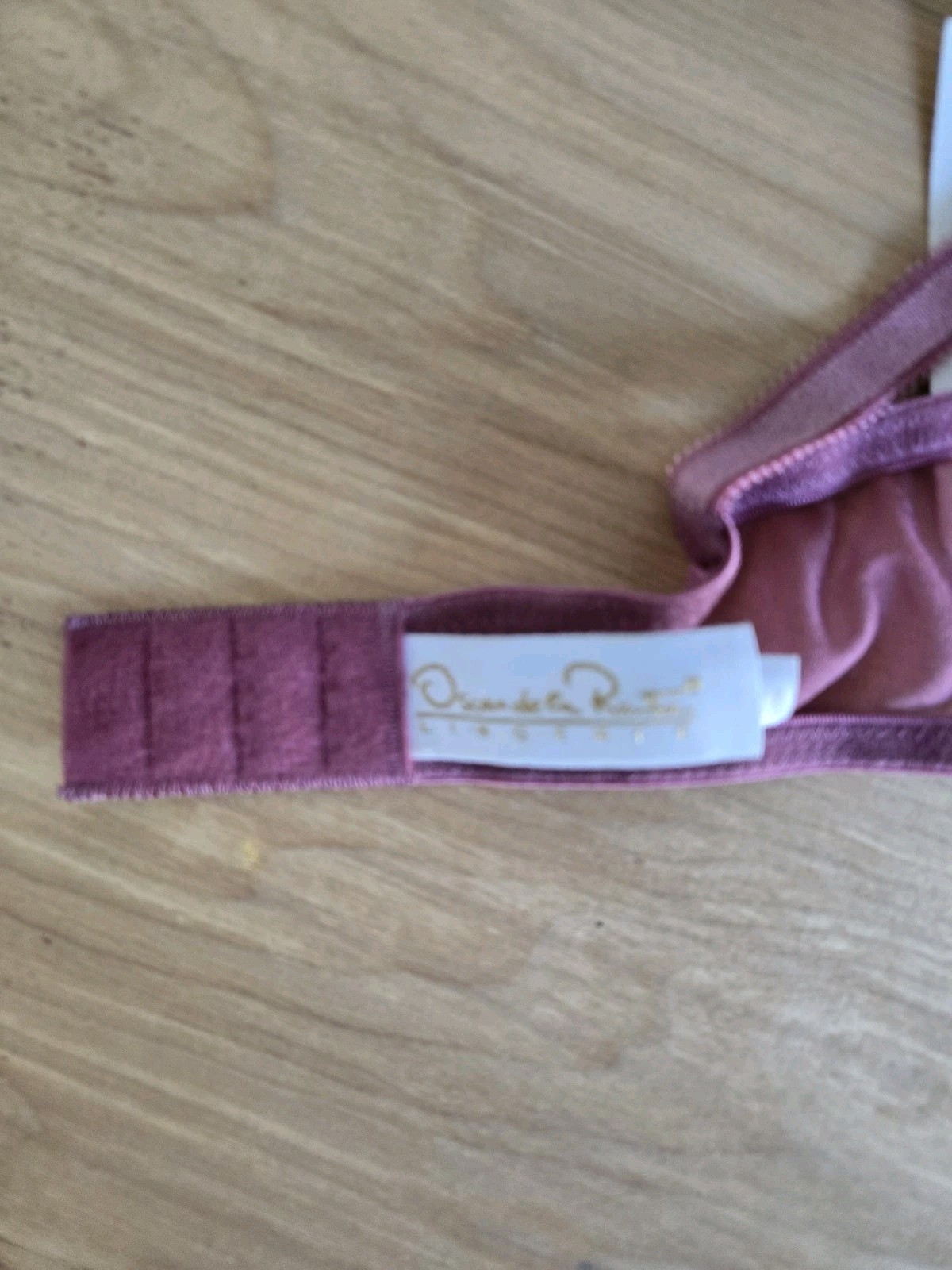 NWT Vintage 80s Oscar de la Renta Bra Size 34B Satin Balconette USA rose