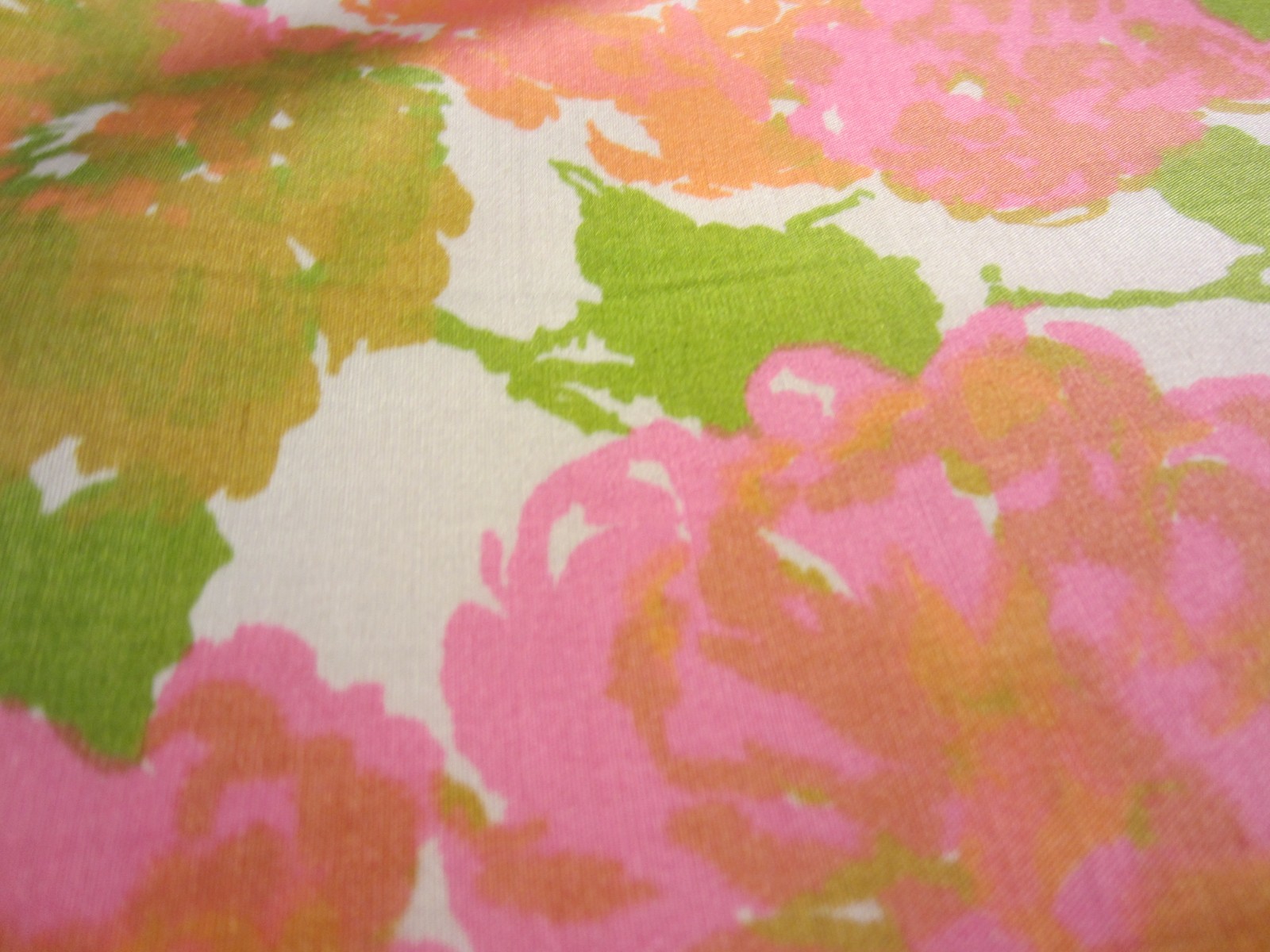 Vintage~Hand Sewn Silk Dress/Belt~60’s Era~Pink/Orange/Olive/Cream~Form Fitting