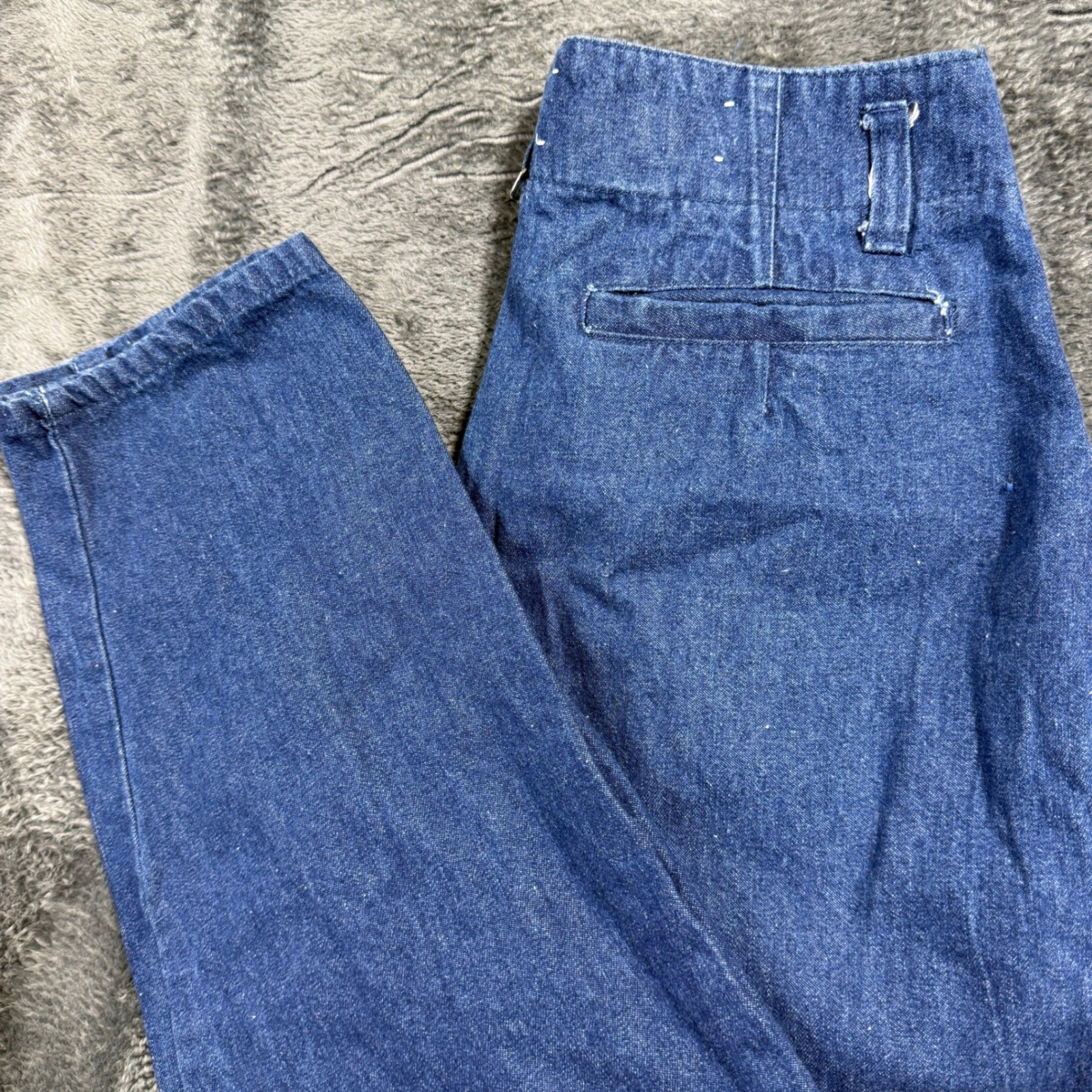 Bugle Boy Vintage Pleated Denim Pants Womens 9/10 Blue High Rise Tapered 90s