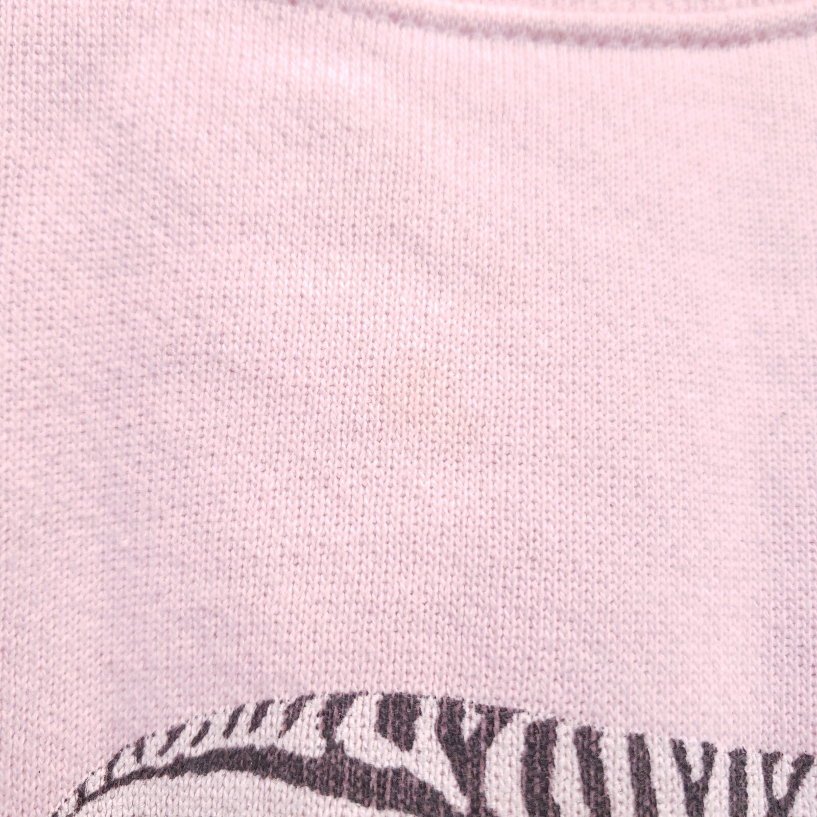 Vintage 1987 San Diego Zoo C.R.E.S Harlequin Animal Graphic Sweater Size L Pink