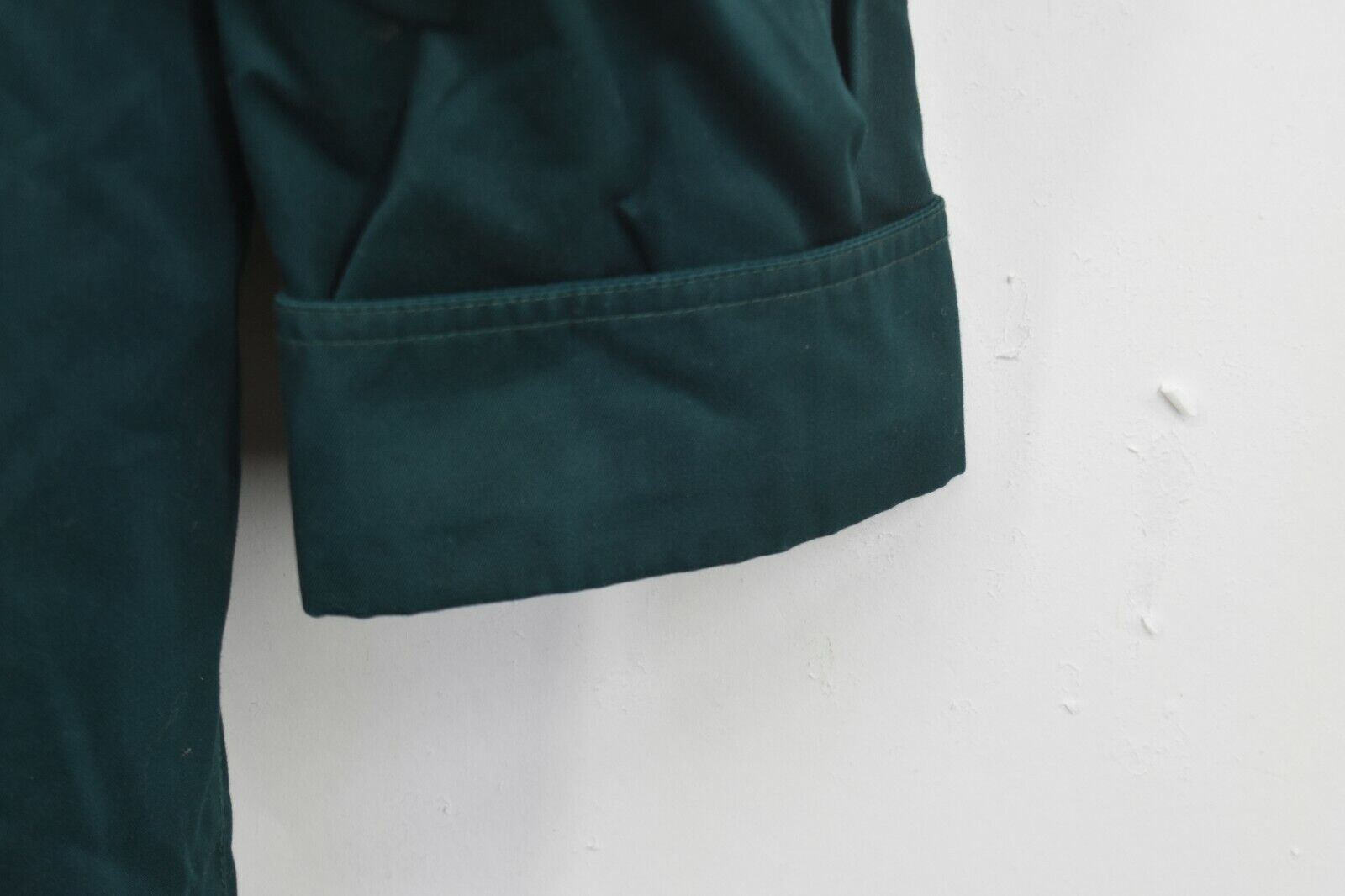 VTG Fleet Street Women Green Button Front Collared Long Fold Cuff Winter Coat 12