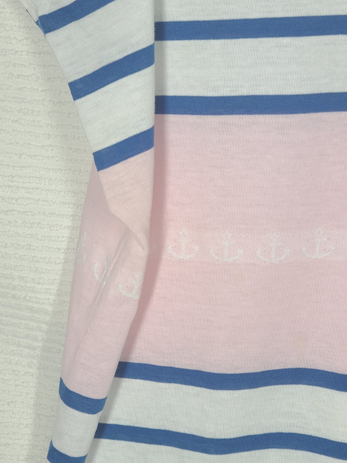 Vintage Womens Polo Shirt 1990s L XL Oversize Pink Stripes Jantzen Tennis Sports