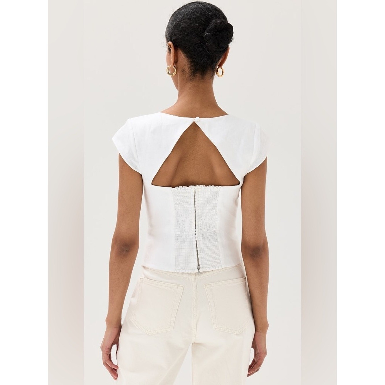 Reformation Cora linen top