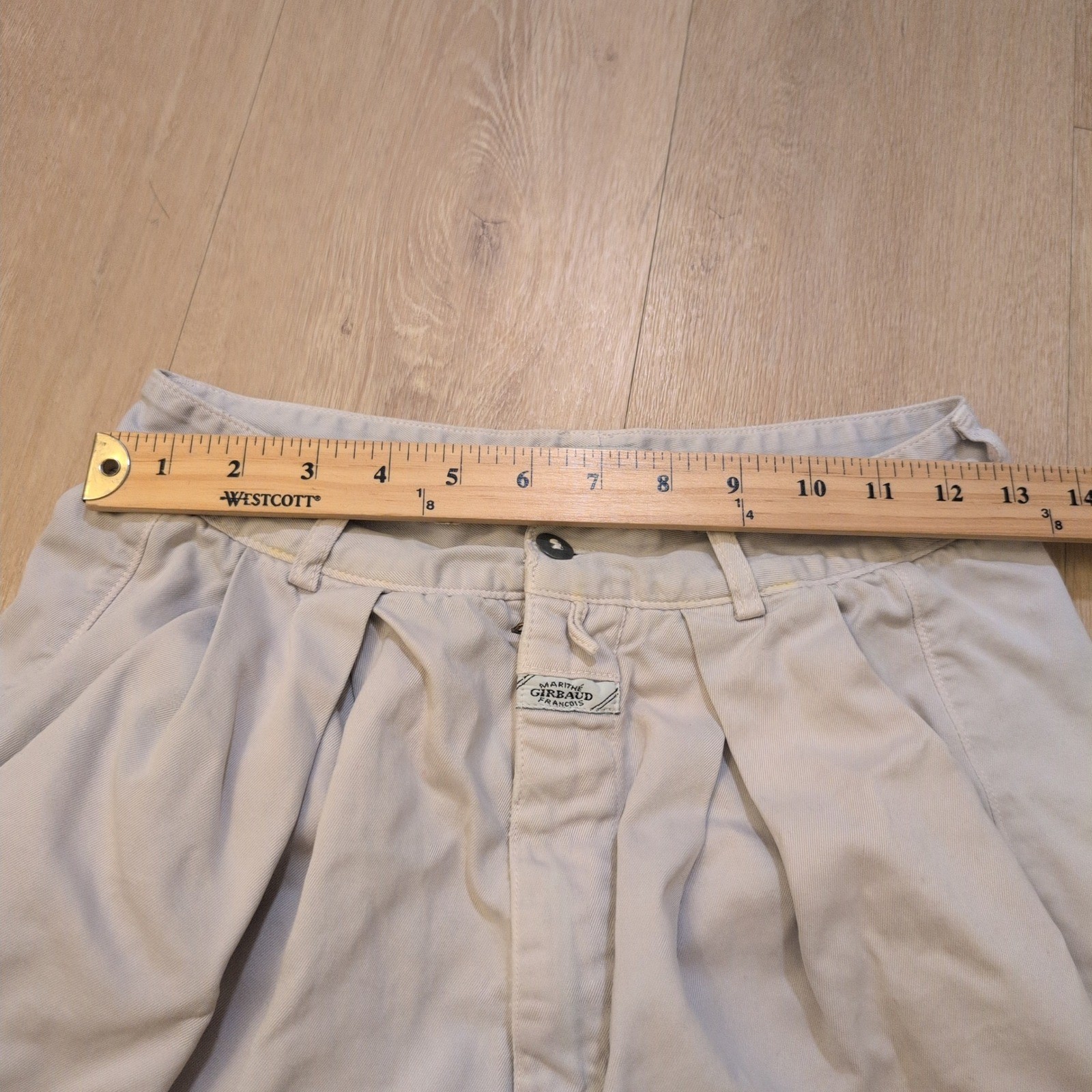 VTG Marithe Francois Girbaud Women Size 9/10 Pleated White Ankle Pants