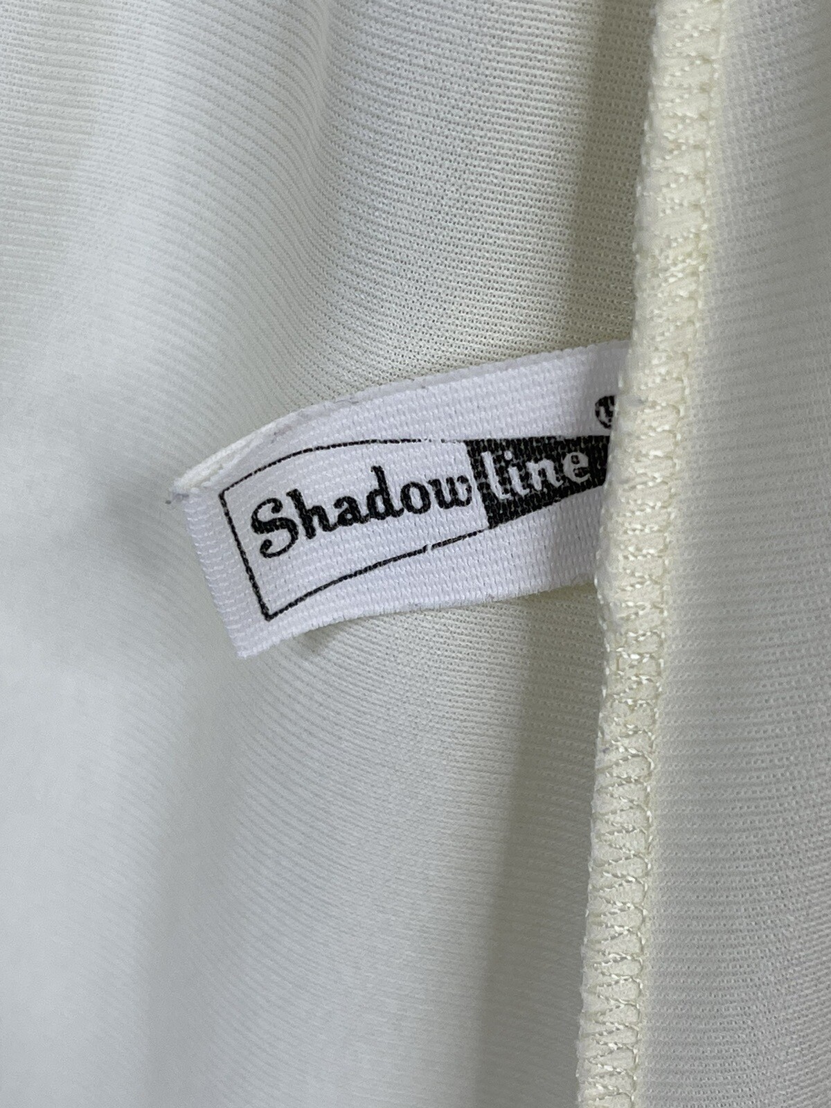 Vintage Shadowline Long Nightgown Womens 32” petite nylon Lace Pearl Snap Wrap
