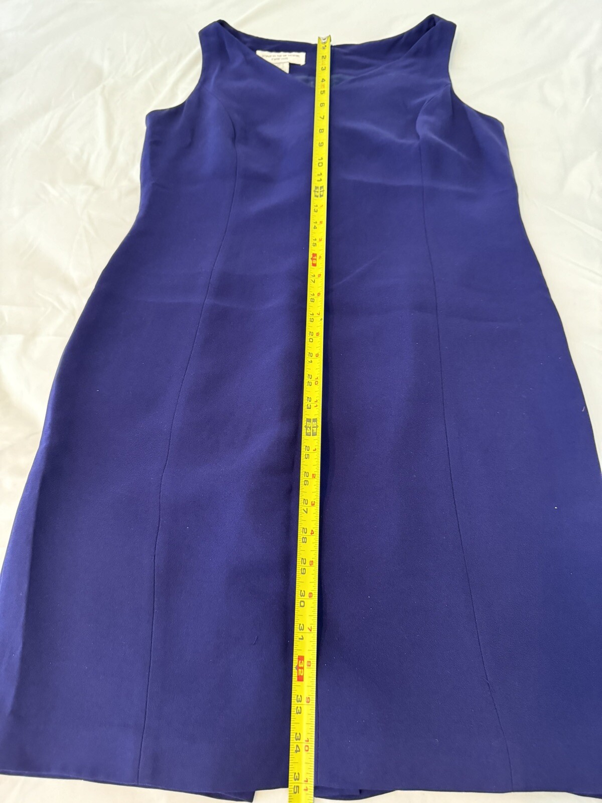 Vtg Y2k Shift Dress Jones New York Purple V-Neck Size 12