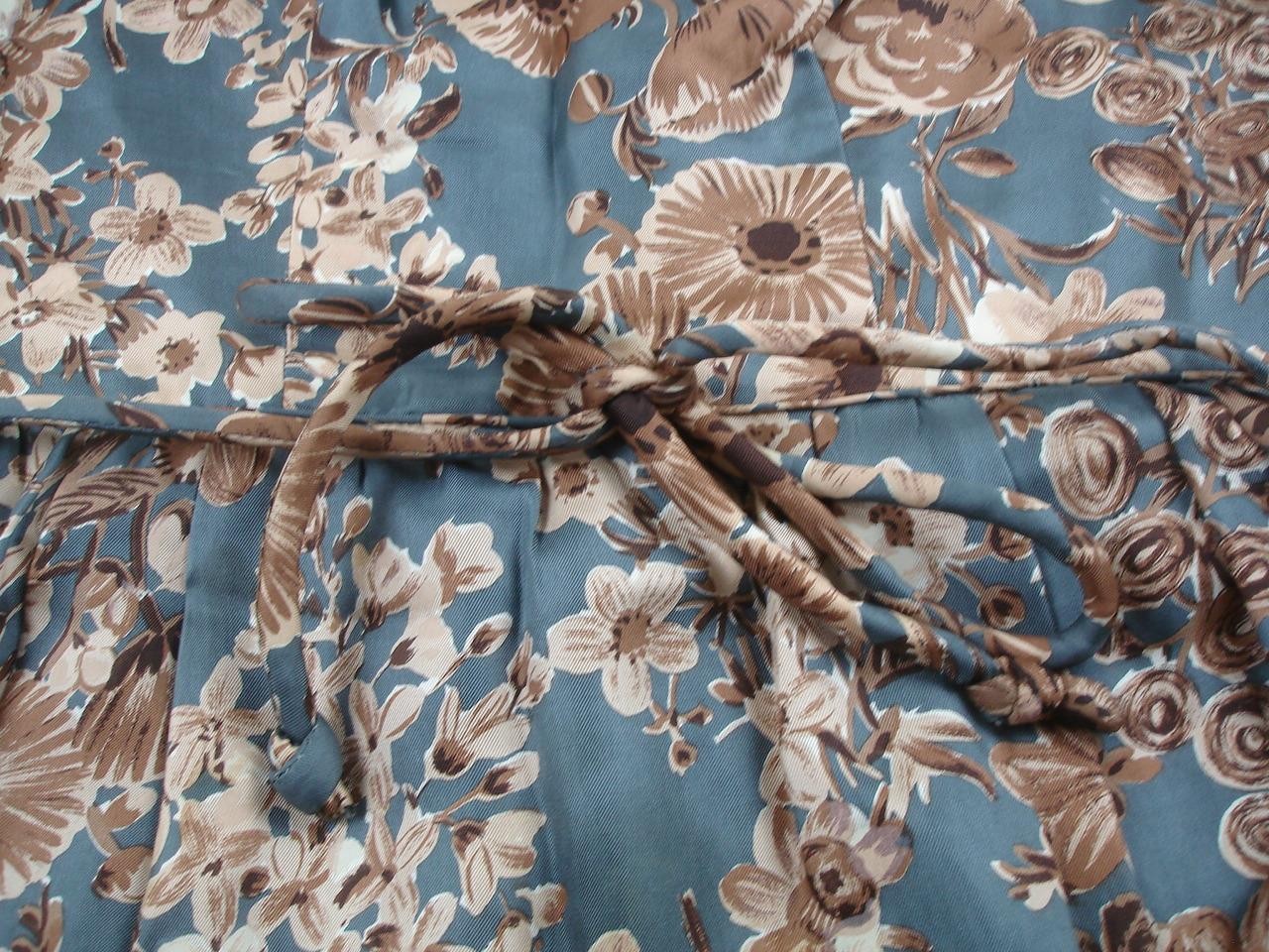 Women’s S M Vtg 1960’s Edward Abbott 100% Silk Cocktail Dress Sleeveless Belted