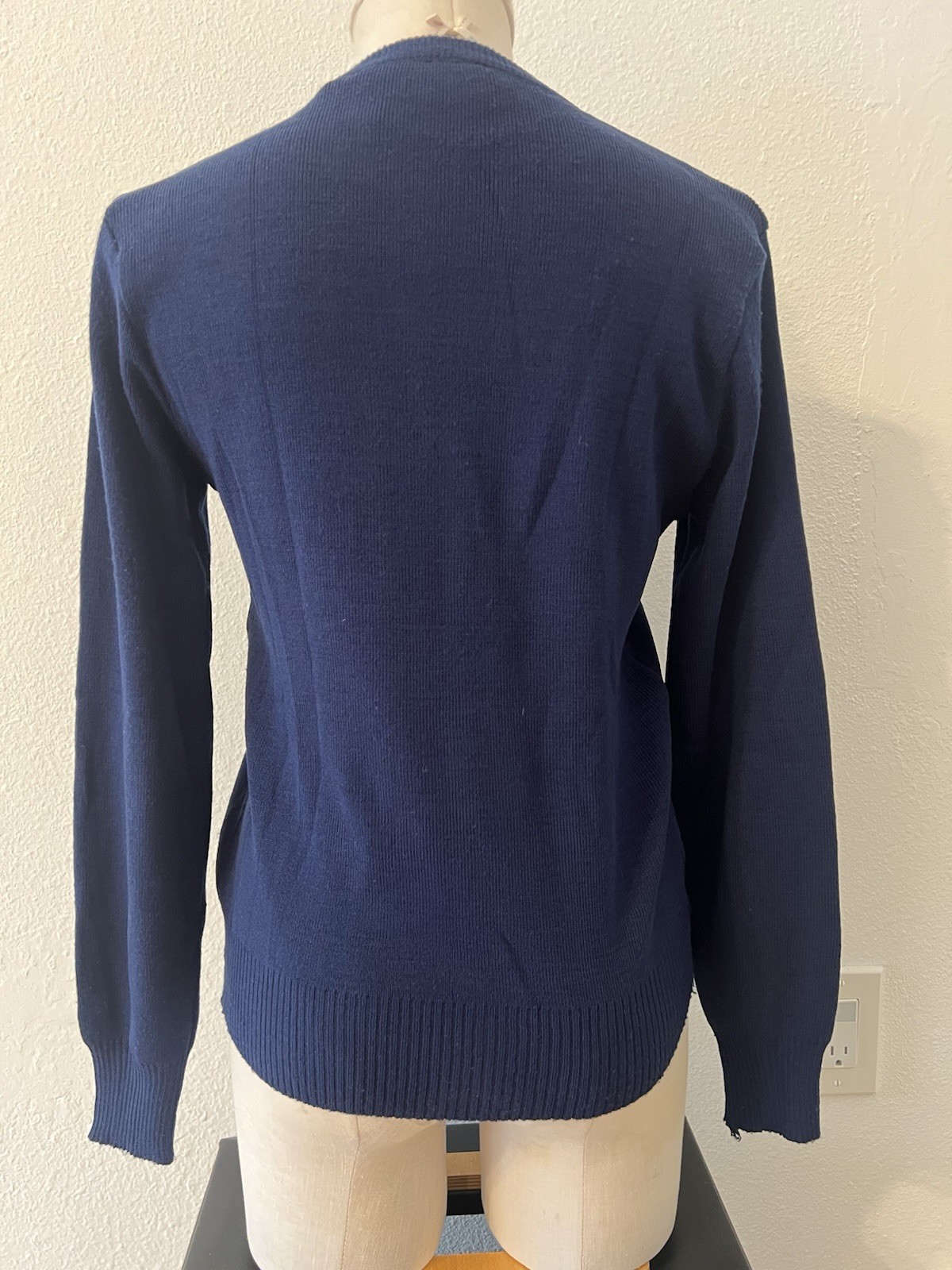 Northern Isles Vintage Crewneck Knit Acrylic Sweater With Noah’s Arc Embroidery
