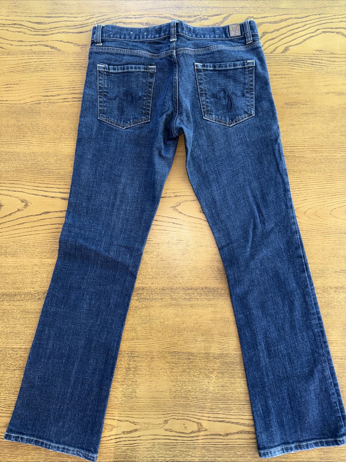TRUE Vintage Y2K Guess Jeans Super Low Rise Flare 30 X 31 Dark Wash Stretch EUC