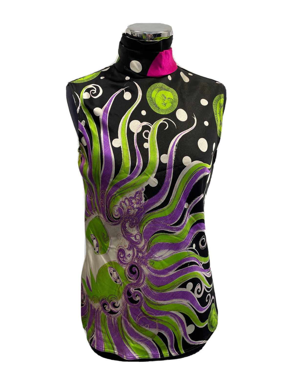 GIANNI VERSACE COUTURE JERSEY TOP WOMEN SHIRT WOMAN VINTAGE JH504