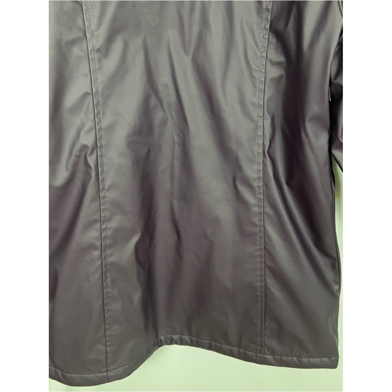 Weatherproof Women’s Hooded Rain Slicker Jacket Plum Size Small