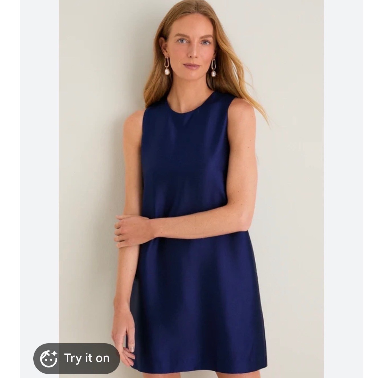 Sail to Sable Women’s Navy Sleeveless Coastal Quiet Luxury Dress Size 2