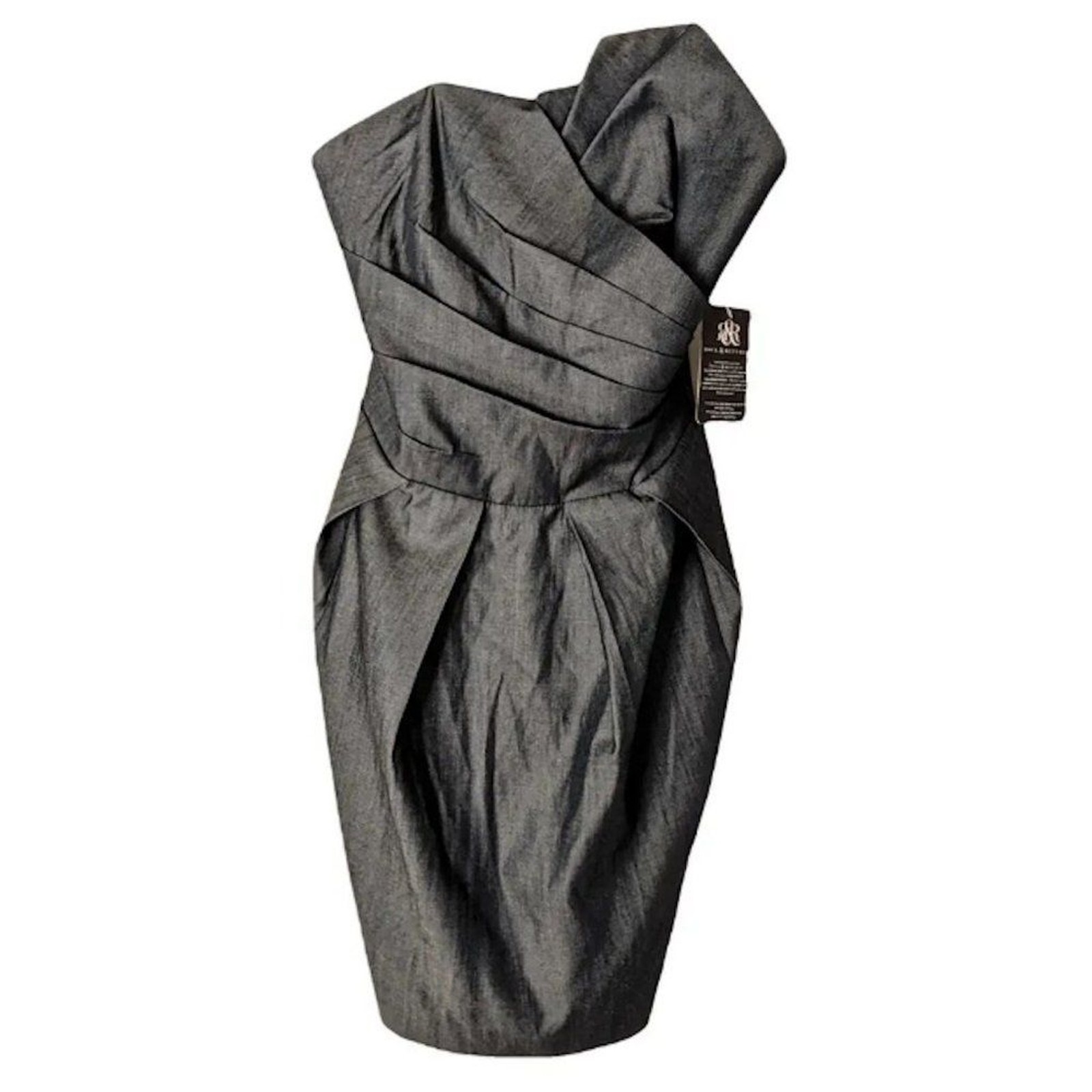 NWT VTG ROCK & REPUBLIC Leland Strapless Denim Origami Dress in Transmission / 2