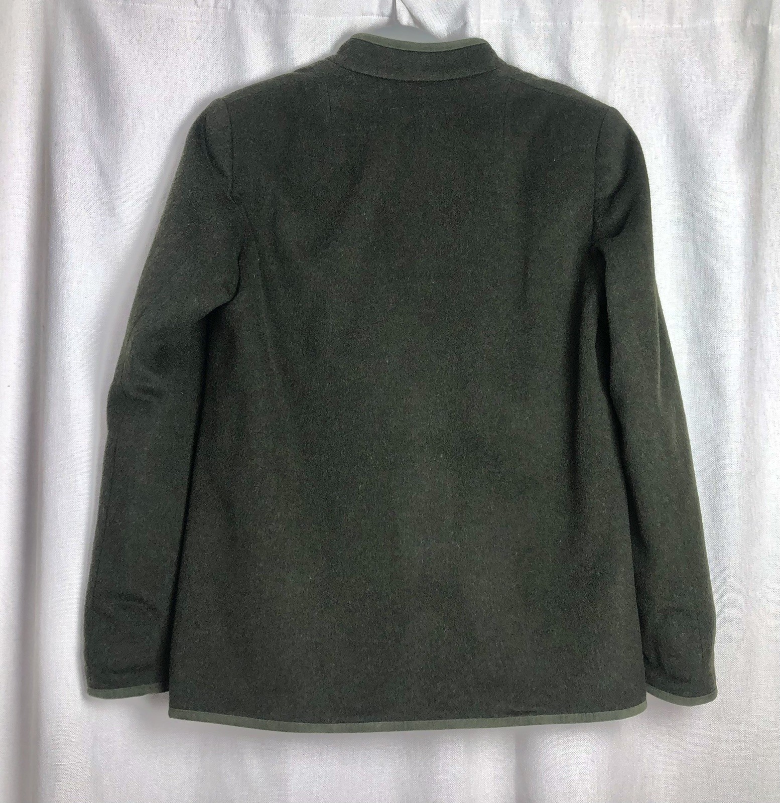 Vtg Austrian Loden Wool Jacket Green Tyrolean Tyrol Trachten Women US 2–4 EU 34