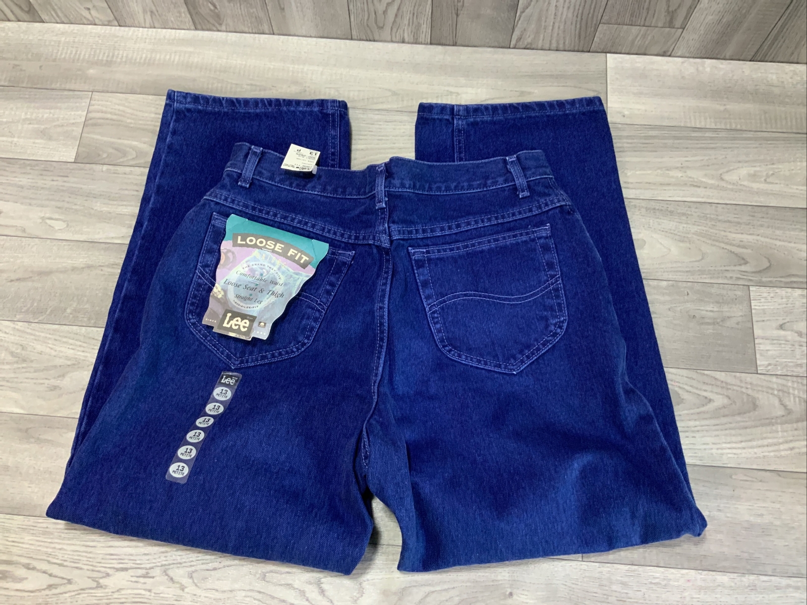 NWT Lee Jeans Junior Size 13 Petite Straight Leg Women’s 32×28 Vtg Loose Fit