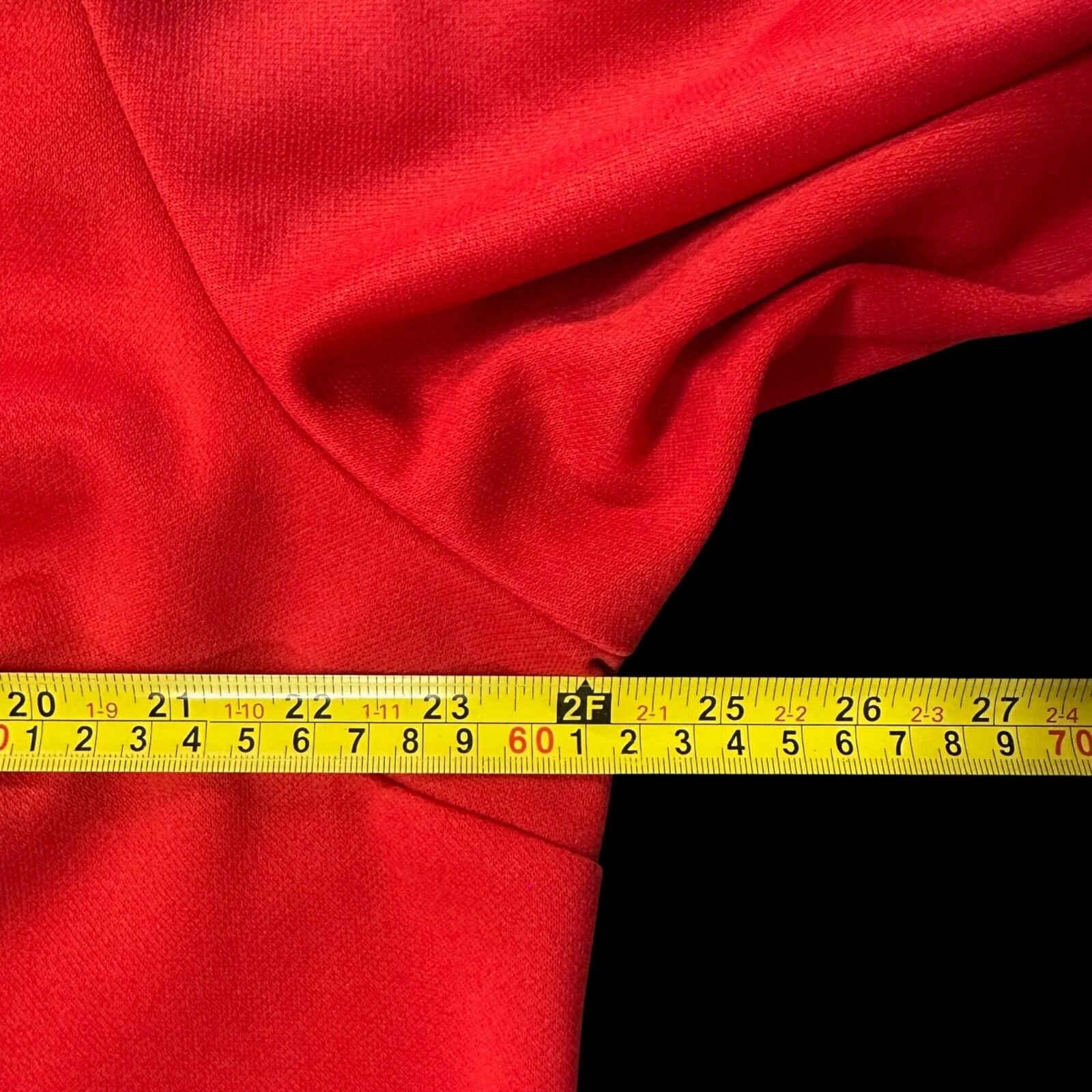 Vintage Open Front Blazer Jacket Cardigan 1980s Red Polyester Business Casual